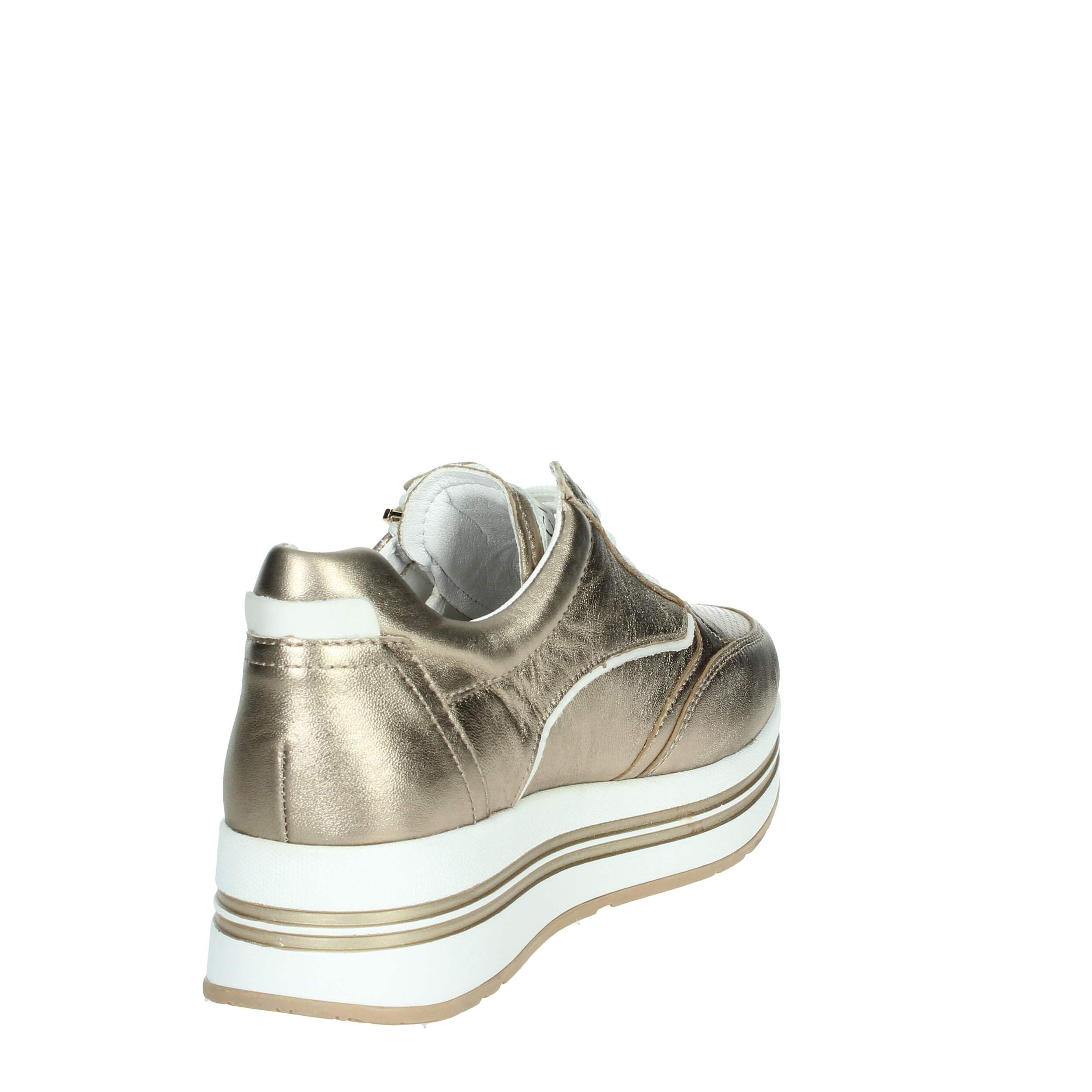 CINZIA SOFT IV919575-AS001 White/Gravel Scarpa Donna Sneaker Platform Pelle Zip Laterale