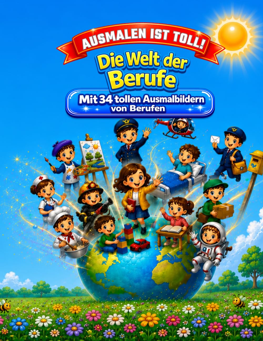 Die Welt der Berufe: 34 Ausmalbilder aus der Welt der Berufe (Ausmalen ist toll!)