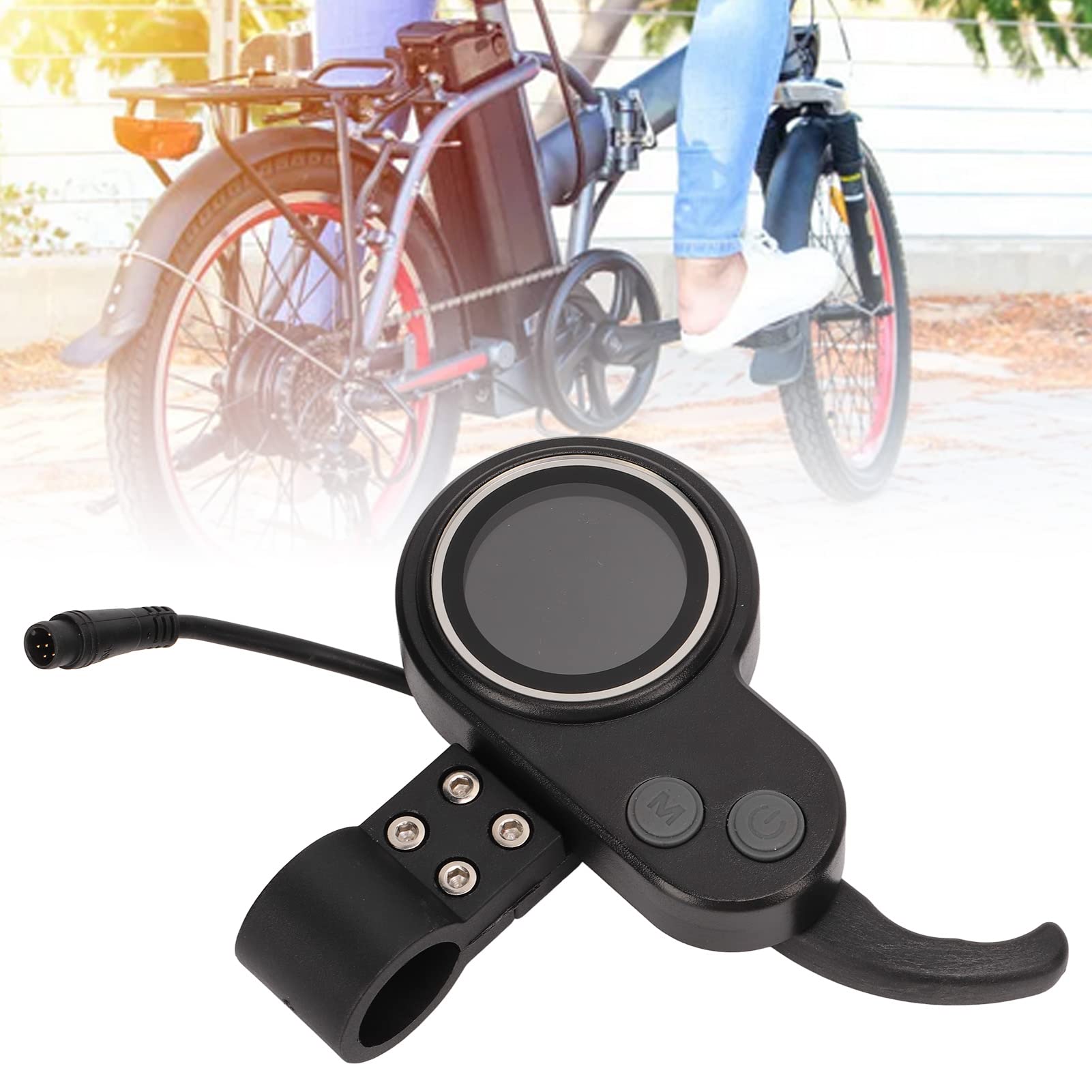 Écran LCD Vélo électrique 2 en 1 Scooter électrique Compteur Accélérateur Prise étanche