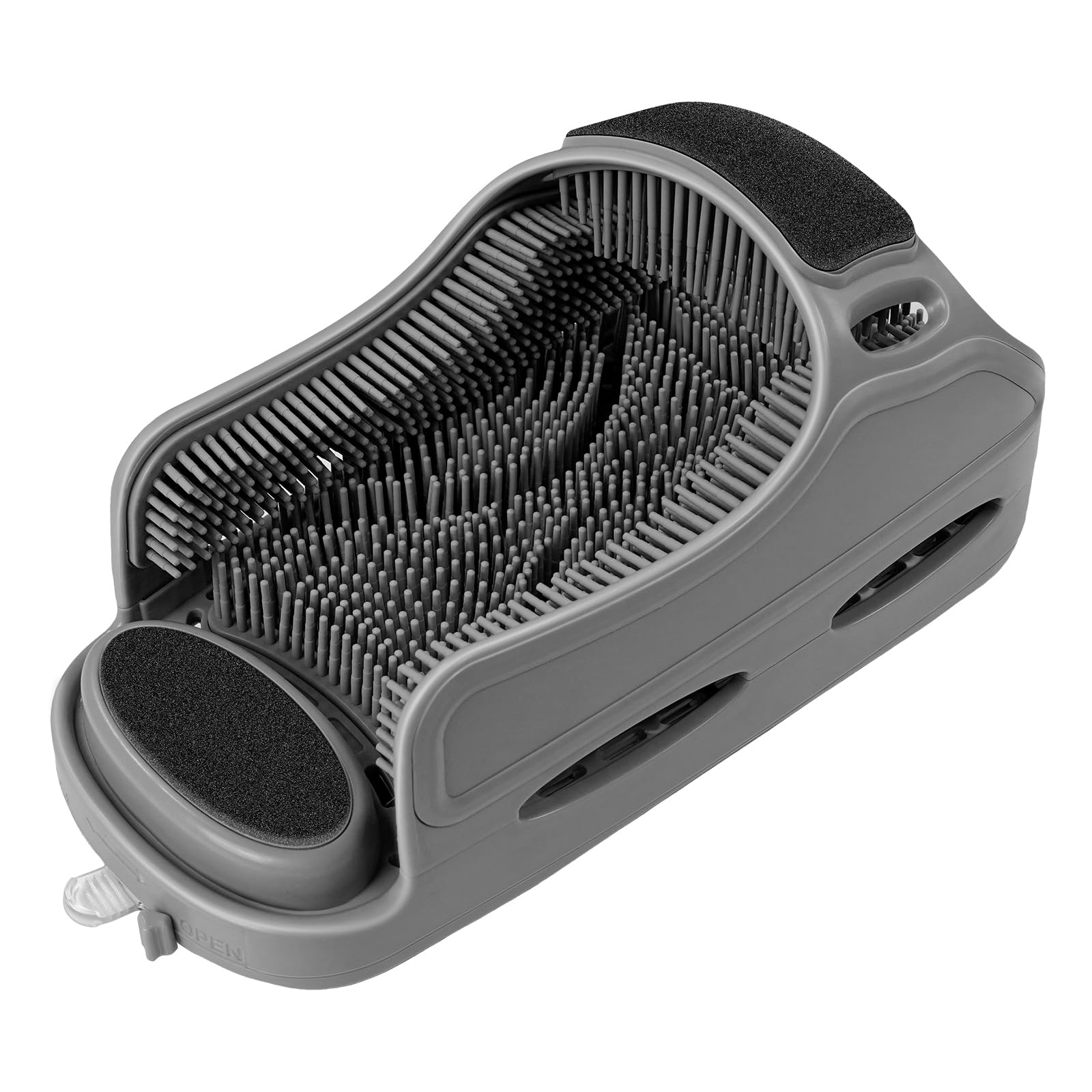 Foot Cleaning Slipper, Silicone Shower Spa Easy Feet Scrubber, Exfoliating Foot Massager Slipper, Acupressure Foot Massage Slippers for Foot Cleaning, Grey