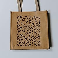 Vista 6 de Plantilla de pantalla de seda de leopardo, plantilla de malla reutilizable con patrón de leopardo, plantilla de seda para decoración del hogar