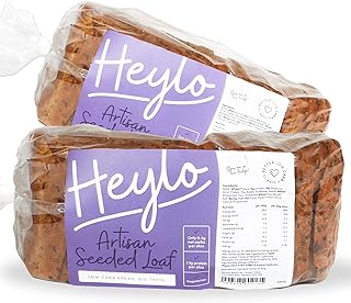 Heylo Seeded Keto Bread | 2 Pack (2 x 450g) | Low Carb Bread - Keto Food | Ideal for Sandwiches, Toast or Delicious Keto Snack | Low Carb Sliced Bread Loaf