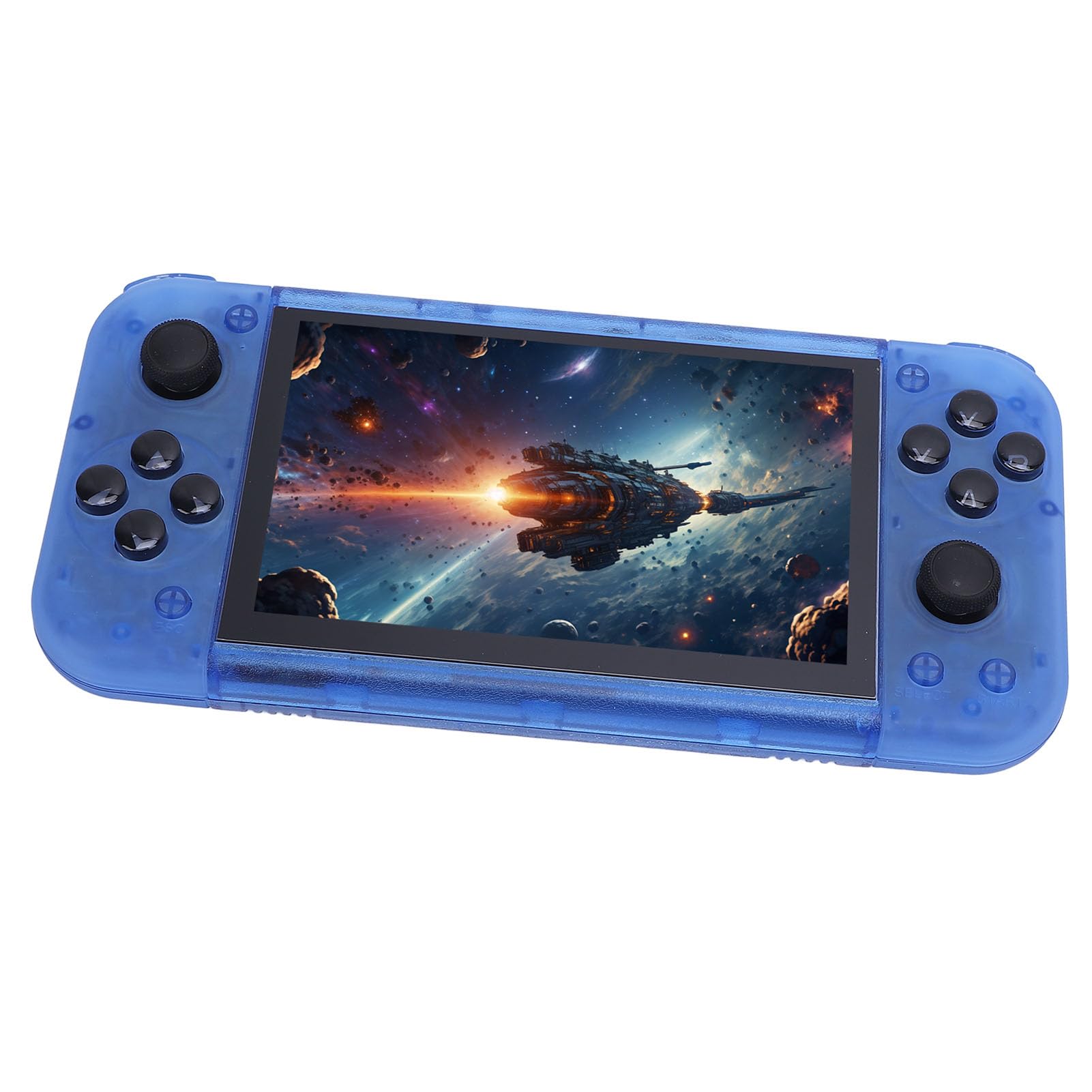 SUNGOOYUE Console di Gioco Portatile retrò Uscita TV con Schermo IPS Portatile da 5 Pollici per Gli Appassionati di Giochi (Blu Trasparente)