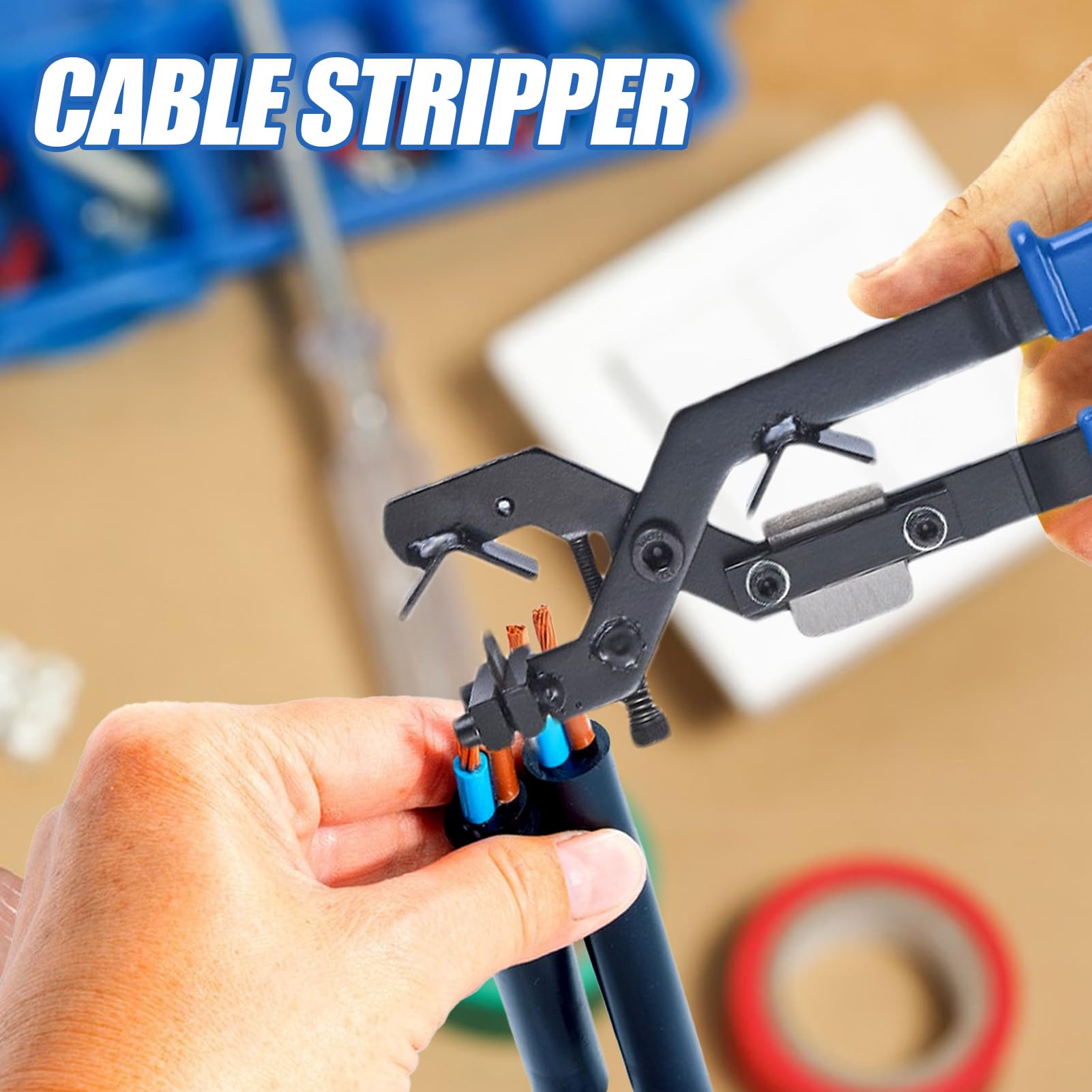 Spellafili - Spellafili manuale e tagliavi, manico ergonomico con lama robusta per presa in mano, taglio cesoiatura per uso industriale