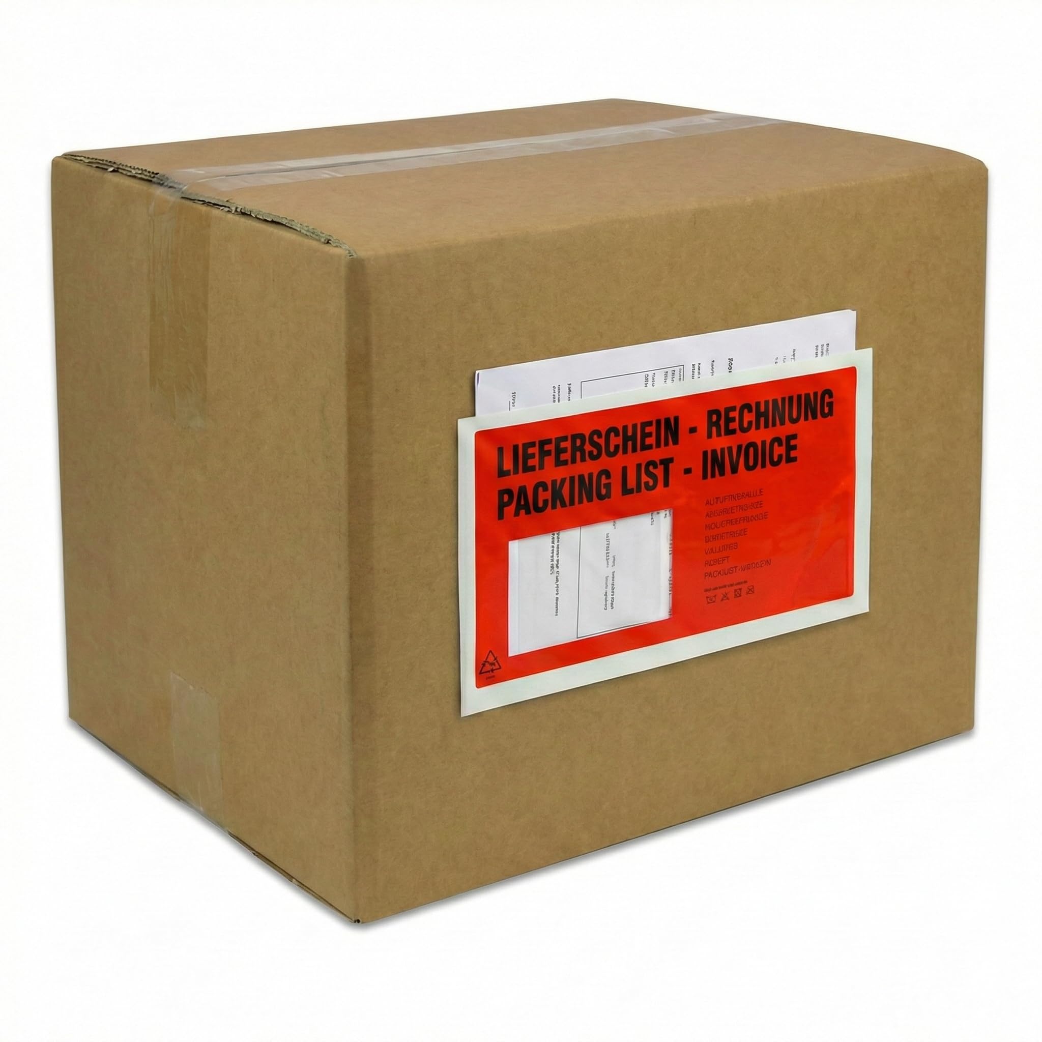 Sacchetti per documenti, formato DIN lungo, rosso nero stampato bolletto/fattura (1000 pezzi)