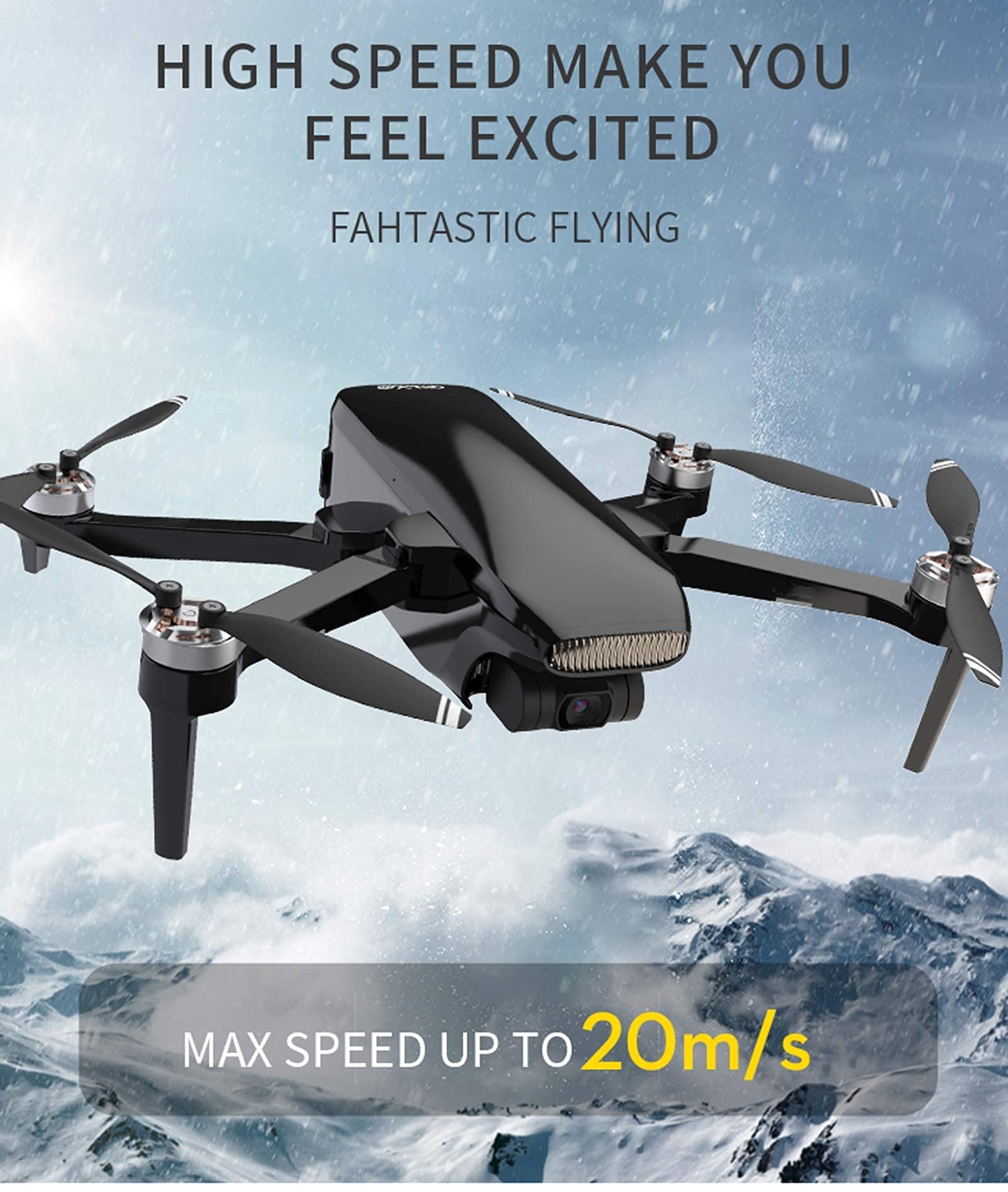 MDybf Drone con fotocamera GPS da 5 km con fotocamera gimbal 4K a 3 assi, droni professionali da 35 minuti con occhiali VR Drone quadricottero RC senza spazzole con fotocamera FPV WiFi da 5 km, 3