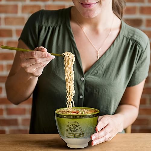 Miniatura 3 de Surreal Entertainment Avatar The Last Airbender Four Nations - Juego de tazones de sopa y palillos Ramen-Tic, juego de 4 cuencos de fideos Ramen con