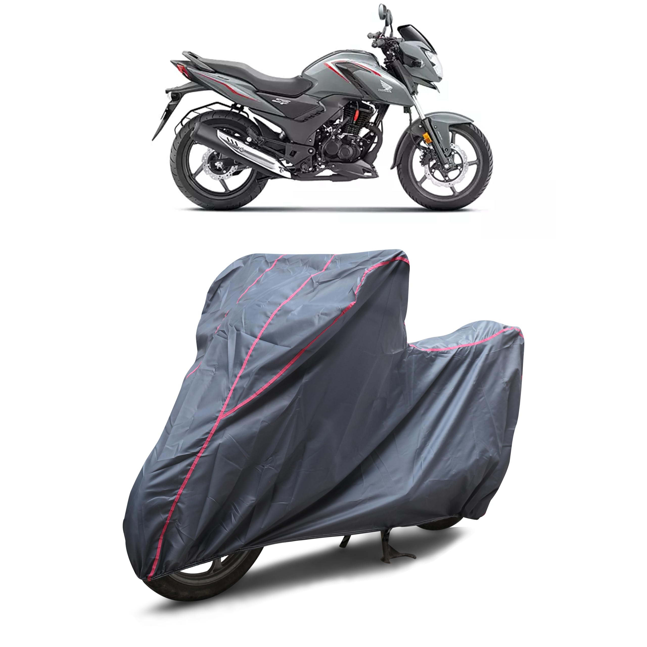 GGK Rantal Bike Cover for Honda Sp 160 - Durable Waterproof Motorcycle Cover for Honda Sp 160, UV-Resistant, All-Weather Protection from Dust, Rain, Sun, and Other Harsh Elements-picture-10