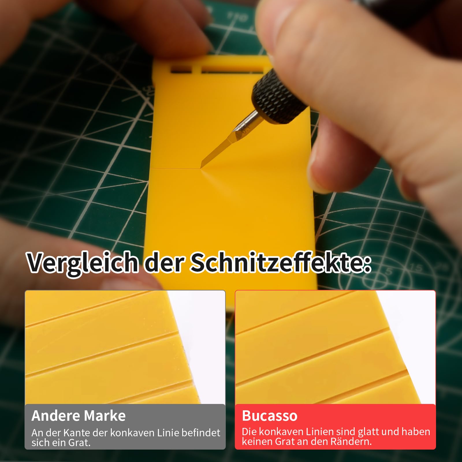Modell Scriber, Line Scriber mit Wolframstahlklingen, Modell Scribing Tool für den Modellbau-Hobby, RG Scale Model, Gundam Model Kit, Kunststoff-Modelle, Harz GK geschnitzt (0,1 MM)