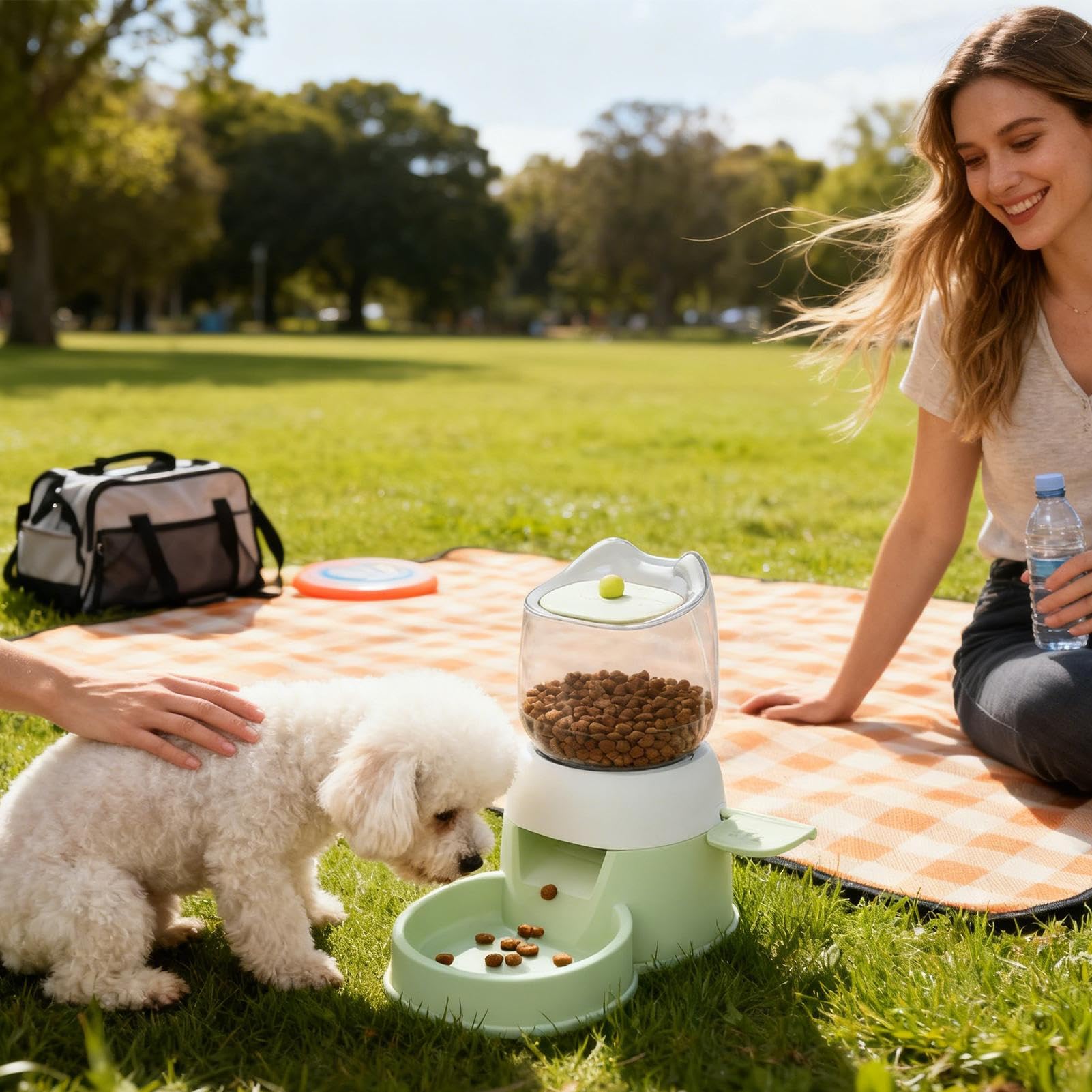 Automatyczny Karmik dla Kota Pojemnik na Karmę 2L z Prasowaną Formą