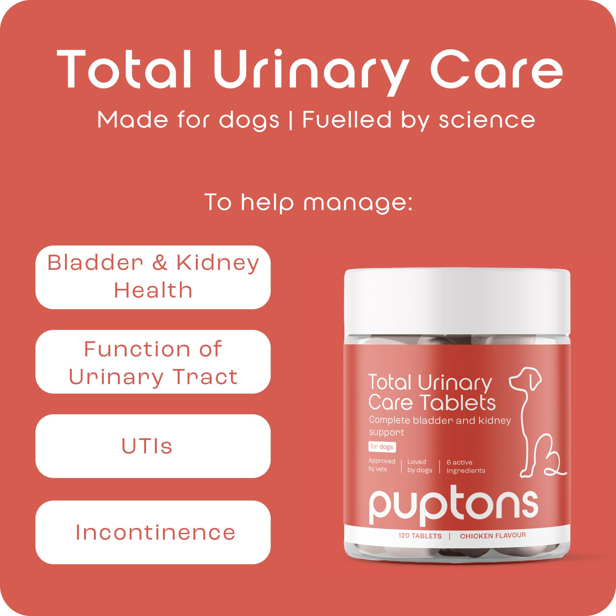 Puptons Total Urinary Care, Cranberry, 360 Tablets - Image 4