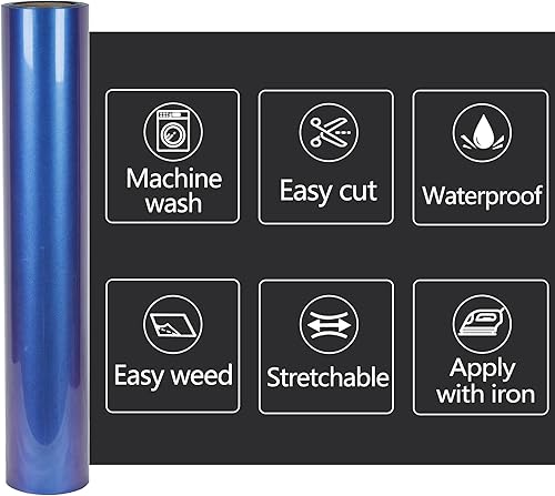 Miniatura 2 de RENLITONG - Rollos de vinilo Camaleón HTV de transferencia de calor, rollo de 12 pulgadas por 6 pies, vinilo para planchar con cambio de color