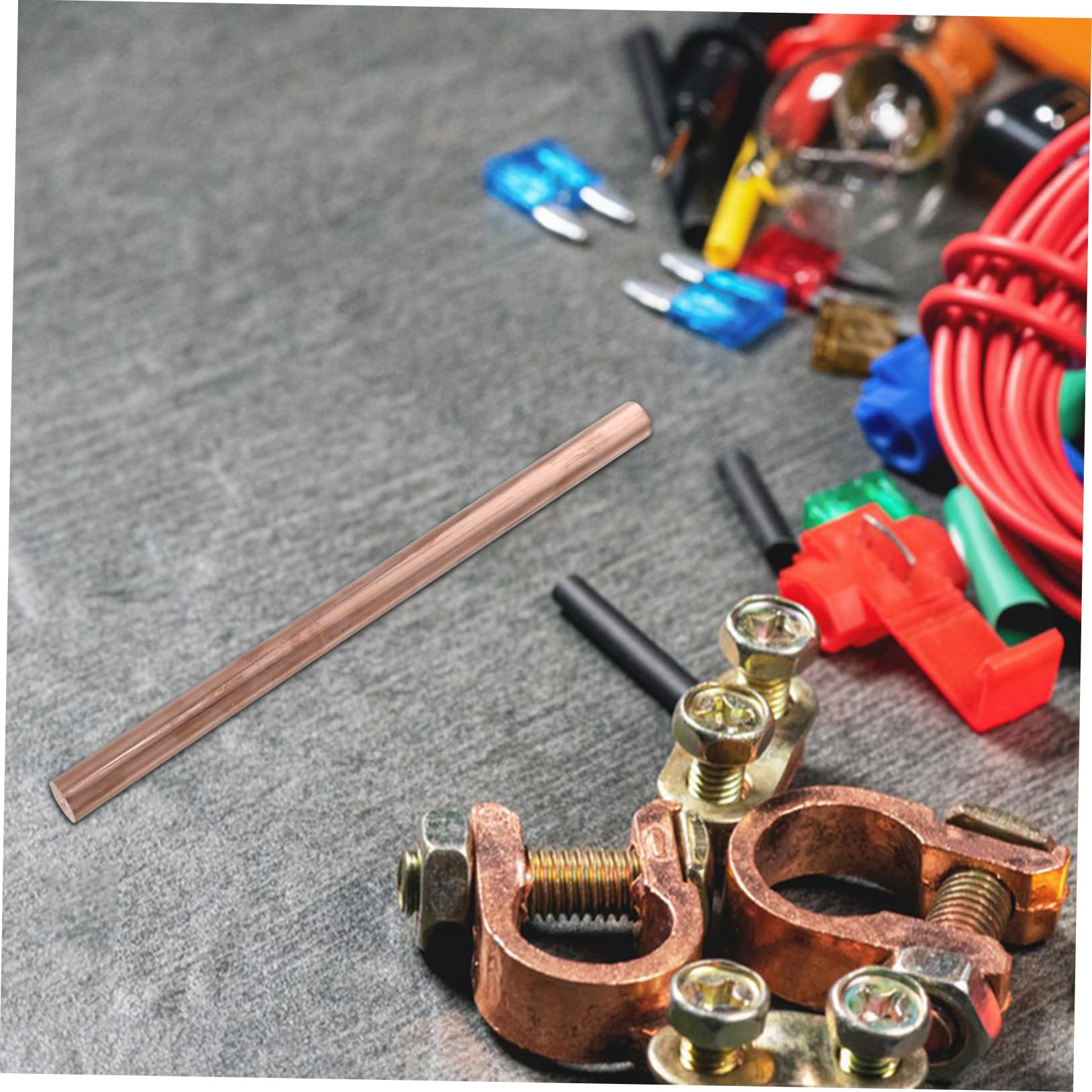 VILLFUL 12mm Diameter Pure Copper Rod 99.9% Purity Strong Easy to Carry for Metal Crafting Garden Projects