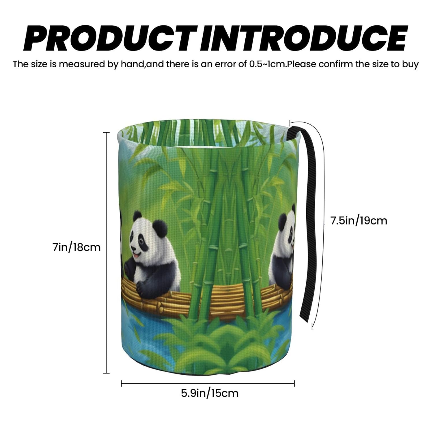 Two Cute Pandas Hanging car Trash can, Practical and Convenient, Suitable for Multiple car Models, Providing Ideal Storage Space image 3