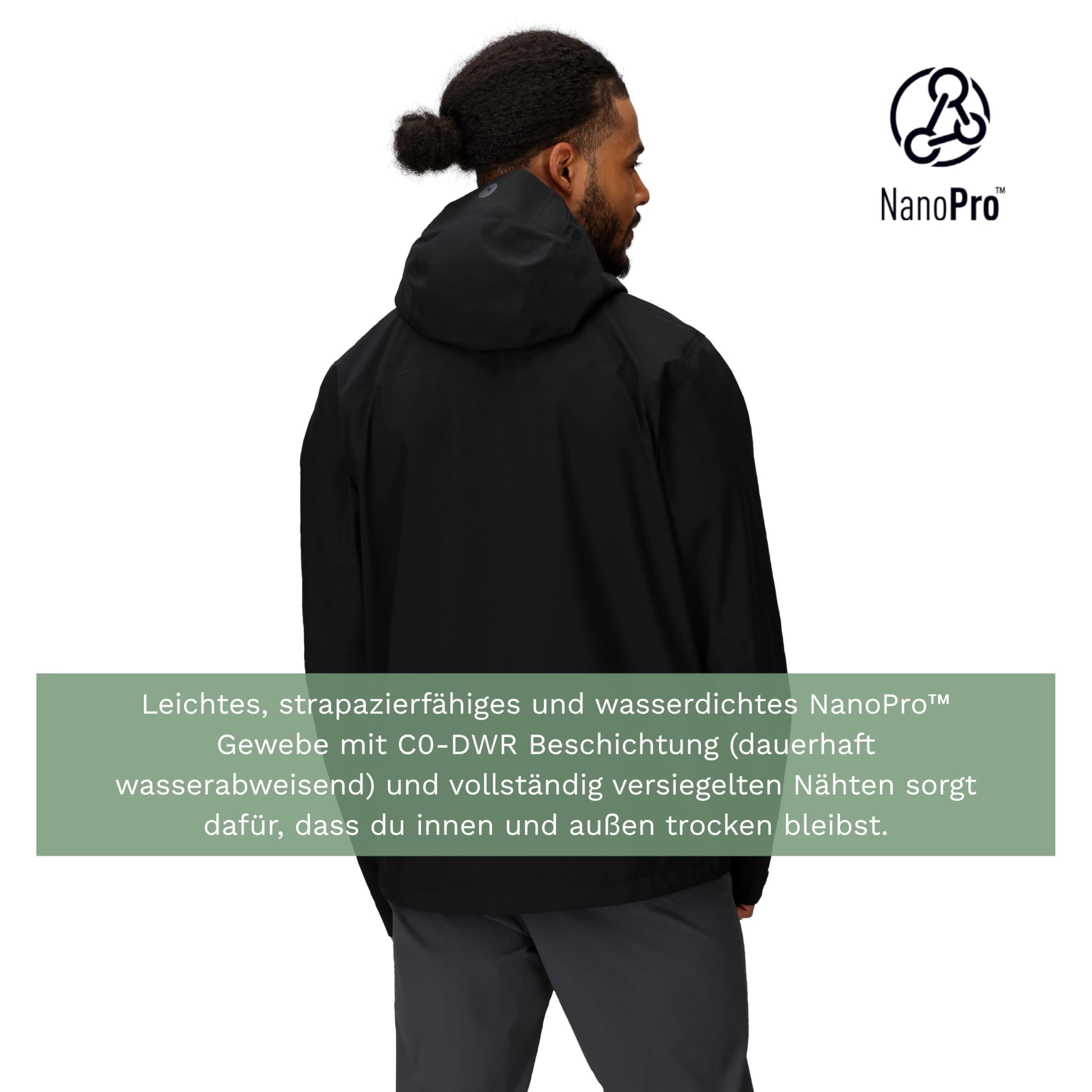 Marmot Men's PreCip Eco Pro Jacket, Waterproof Jacket, Lightweight Hooded Rain Jacket, Windproof Raincoat, Breathable Windbreaker, Ideal for Running and Hiking