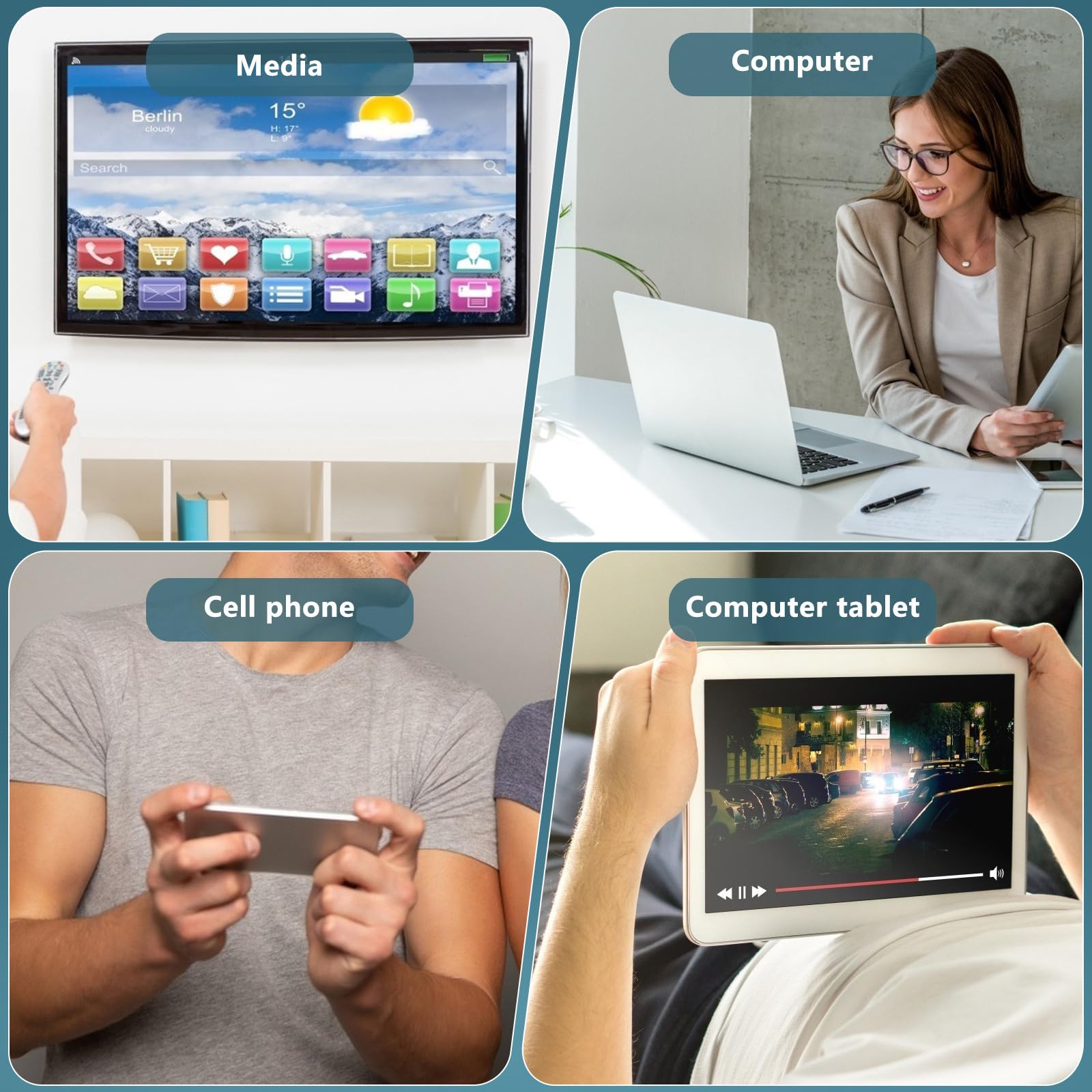 Hub Adattatore Multiporta USB C Otto in 4k Lega di Alluminio