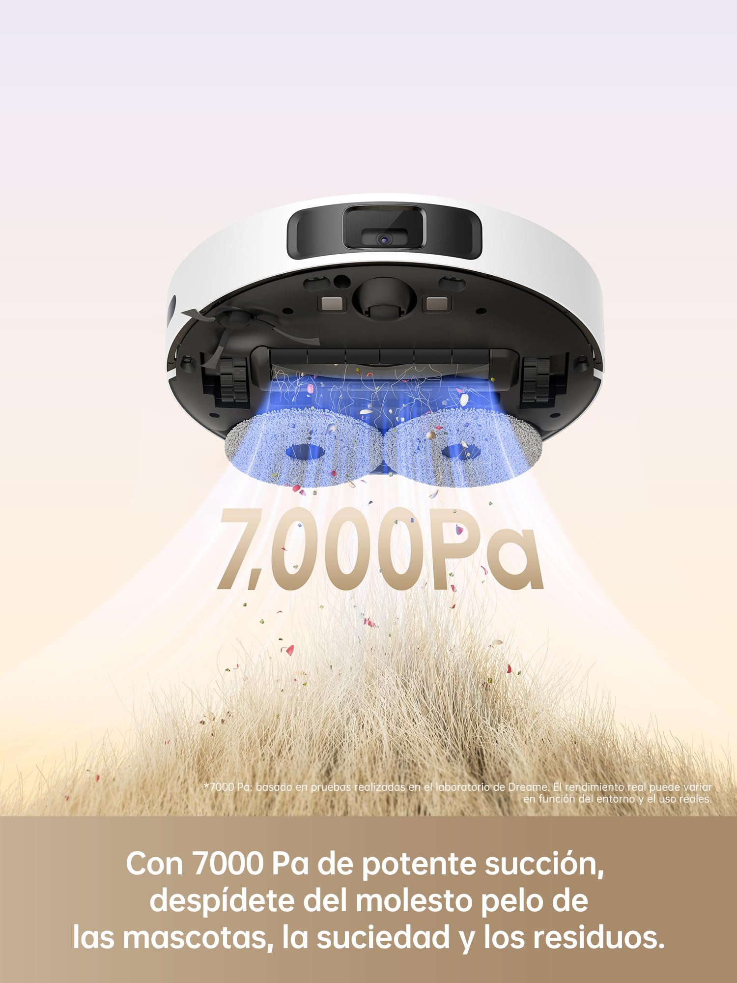 DREAME L10s Pro Gen 2 Robot Aspirador y Fregasuelos, 7000Pa Robot Aspirador, DuoScrub fregado, 7mm Elevación Automática, Detección Ultrasónica de Alfombras, Compatible con Siri&App