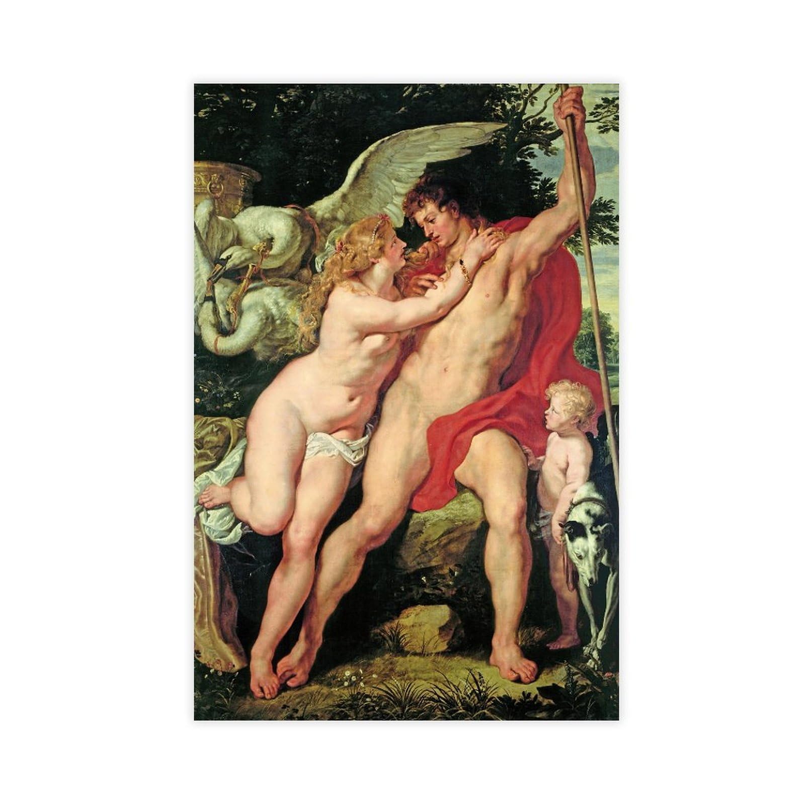 JFECTH Venus And Adonis (Circa 1610) Canvas Poster for Office Decor Gift