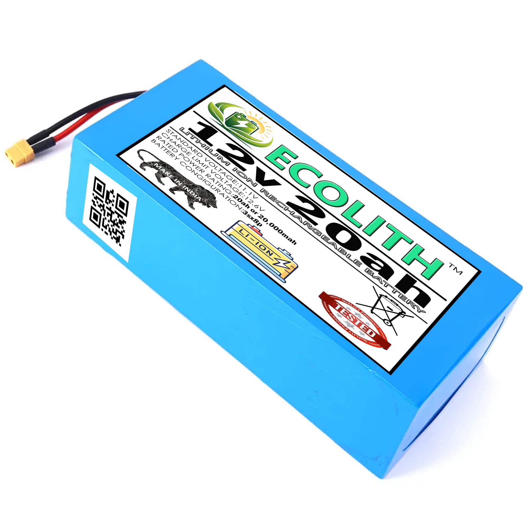 12v 20ah Rechargeable Lithium ion Battery 20a BMS 12v 20,000mah Battery for Electric Cycles,Toys,Solar ups,Small Inverter,Industrial Machines & Robots etc-image-11