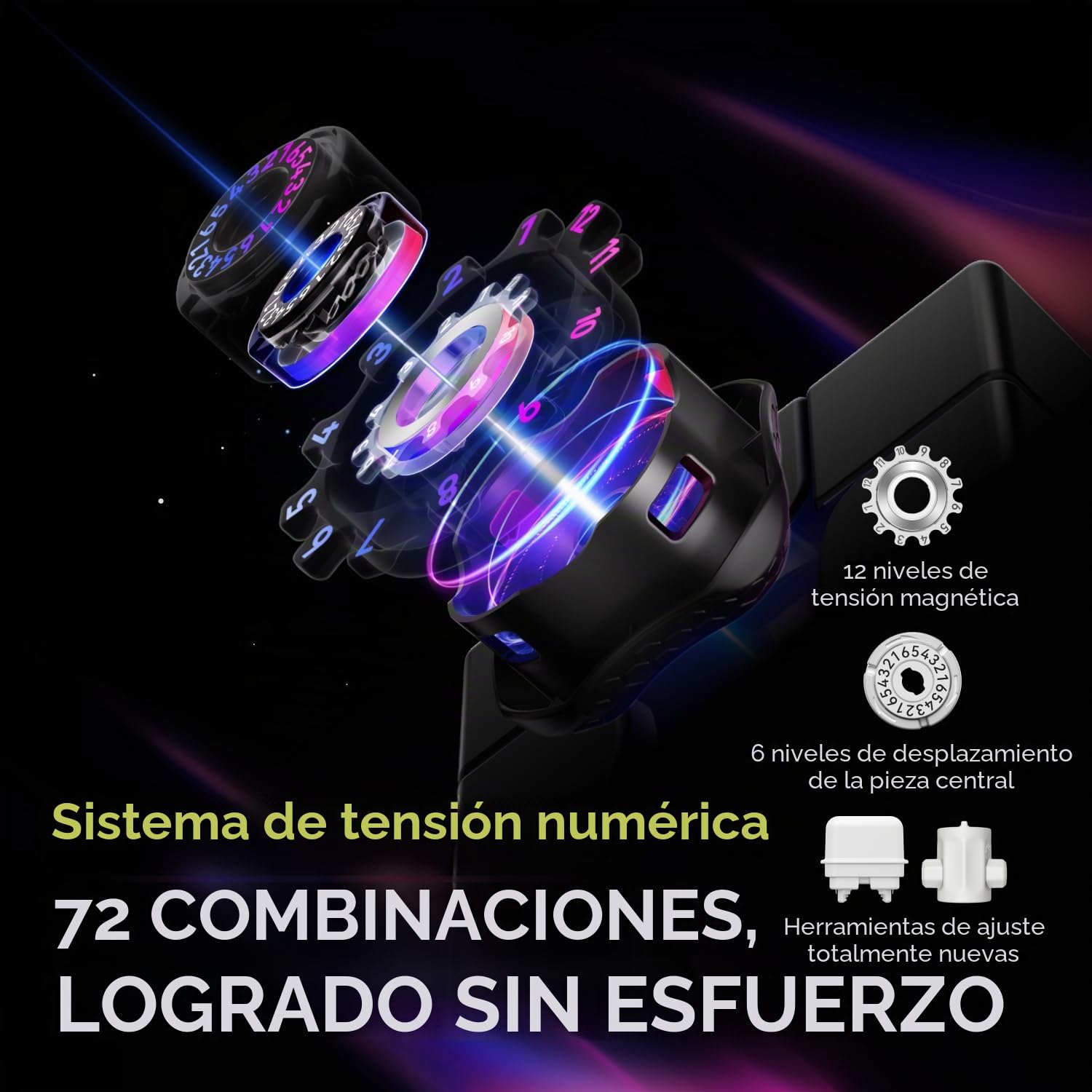 GAN 16 Maglev MAX Speed Cube 3x3, Magnético Profesional Cubo, Ajuste Digital de la Tensión, Juguete Educativo para Niños y Adultos, 2025 Peak Flagship(UV Coated)