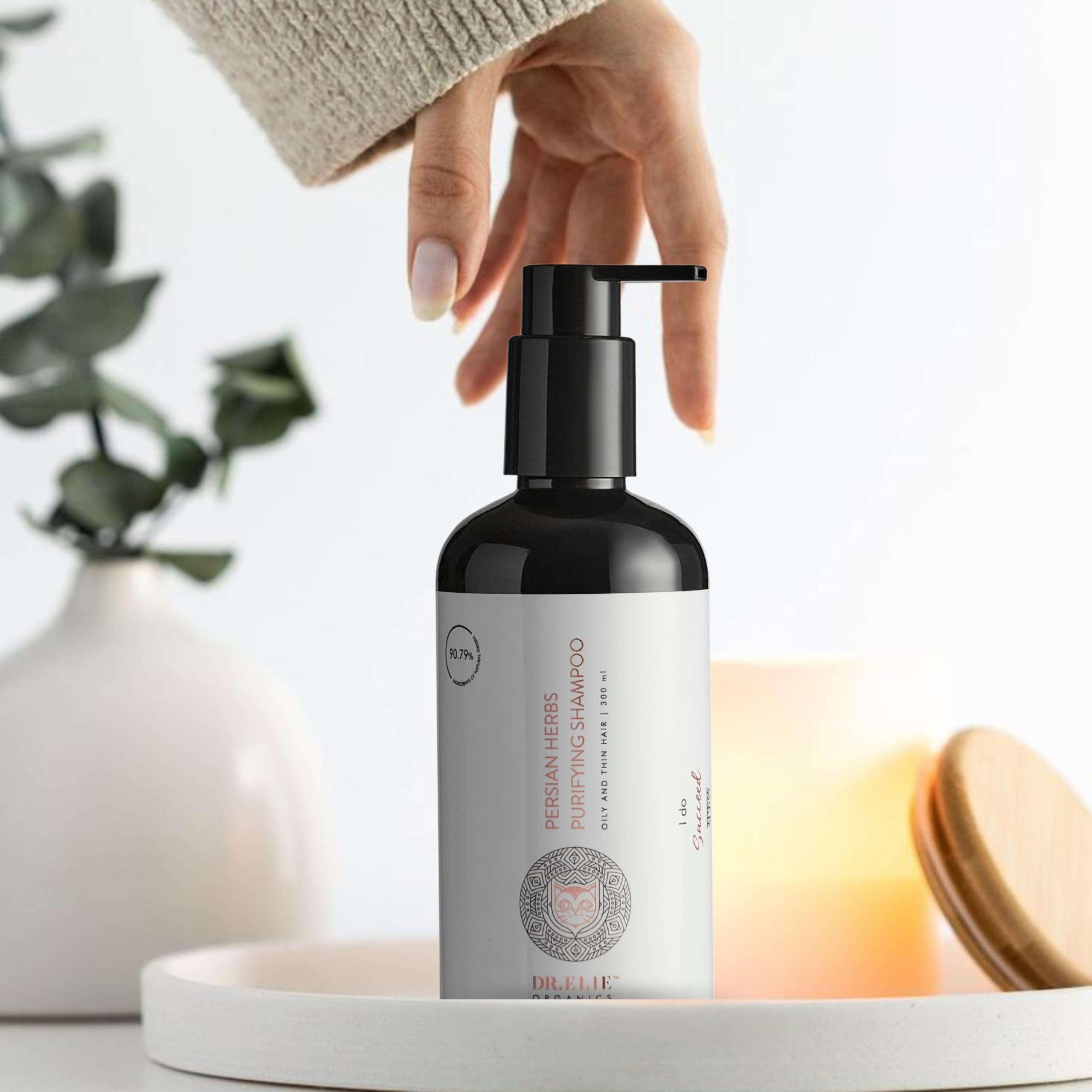 Dr. Elie Organics Persian Herbs Purifying Shampoo | For Oily Scalp & Daily Use | 300ml | With Saw Palmetto & Rice Protein |Sulfate-Free & Paraben-Free 3
