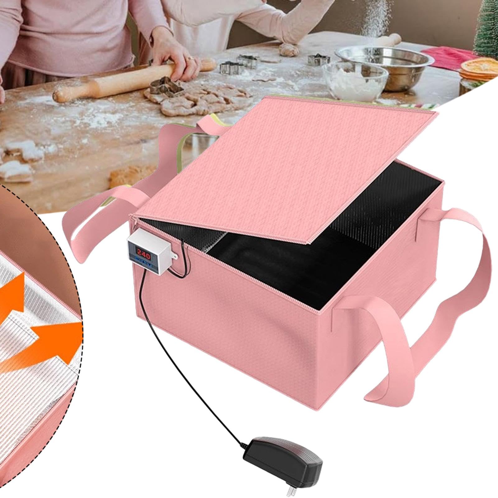 Scatola Di Riscaldamento A Prova Di Pane- 220 V Box Di Fermentazione 'impasto | Riscaldatore Di Avviamento A Lievitazione Naturale Da Pulire, Contenitore A Prova Di Pasta, Contenitore Di Fermentaz
