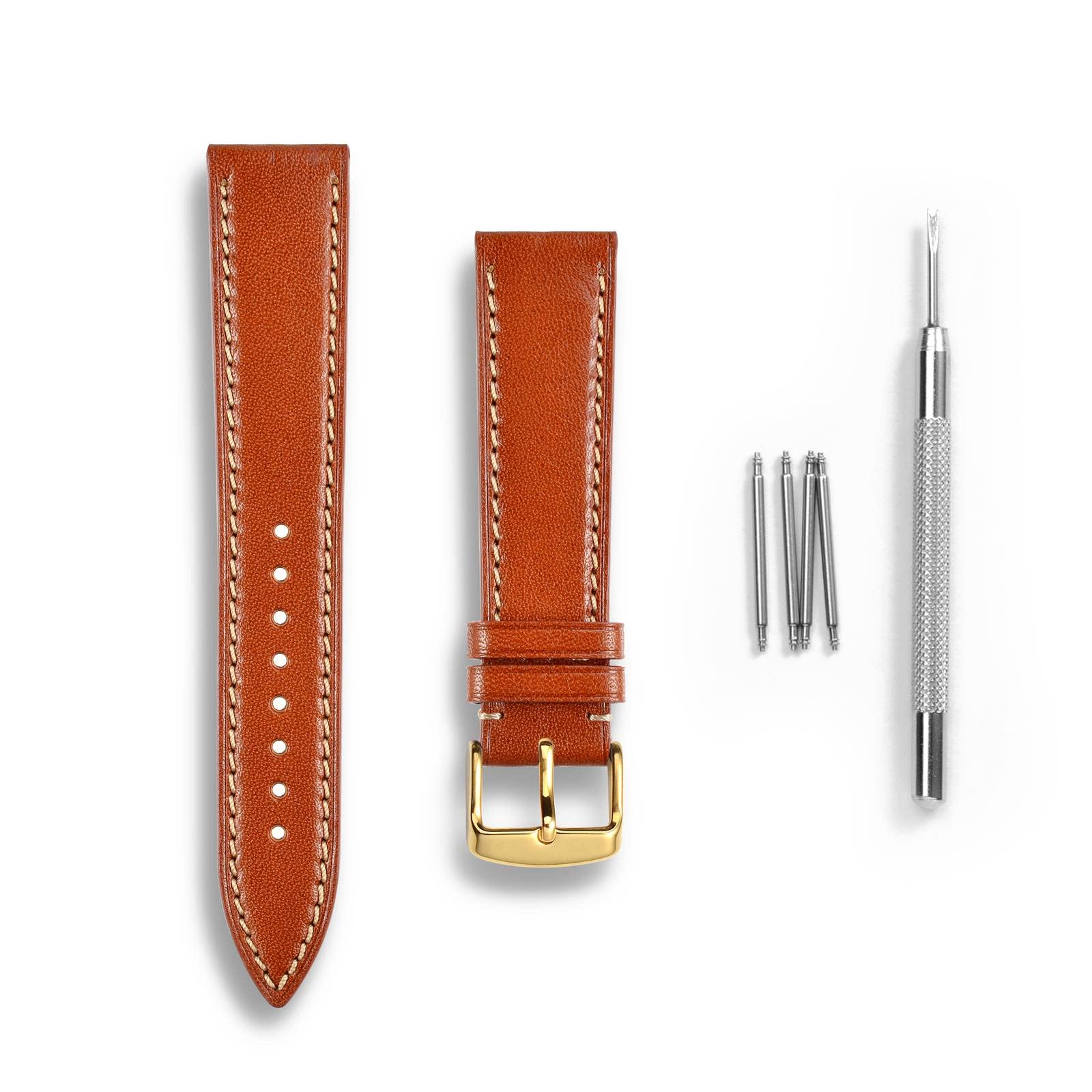 WOCCI Luxury Watch Bands, Full Grain Leather, Replacement Straps for