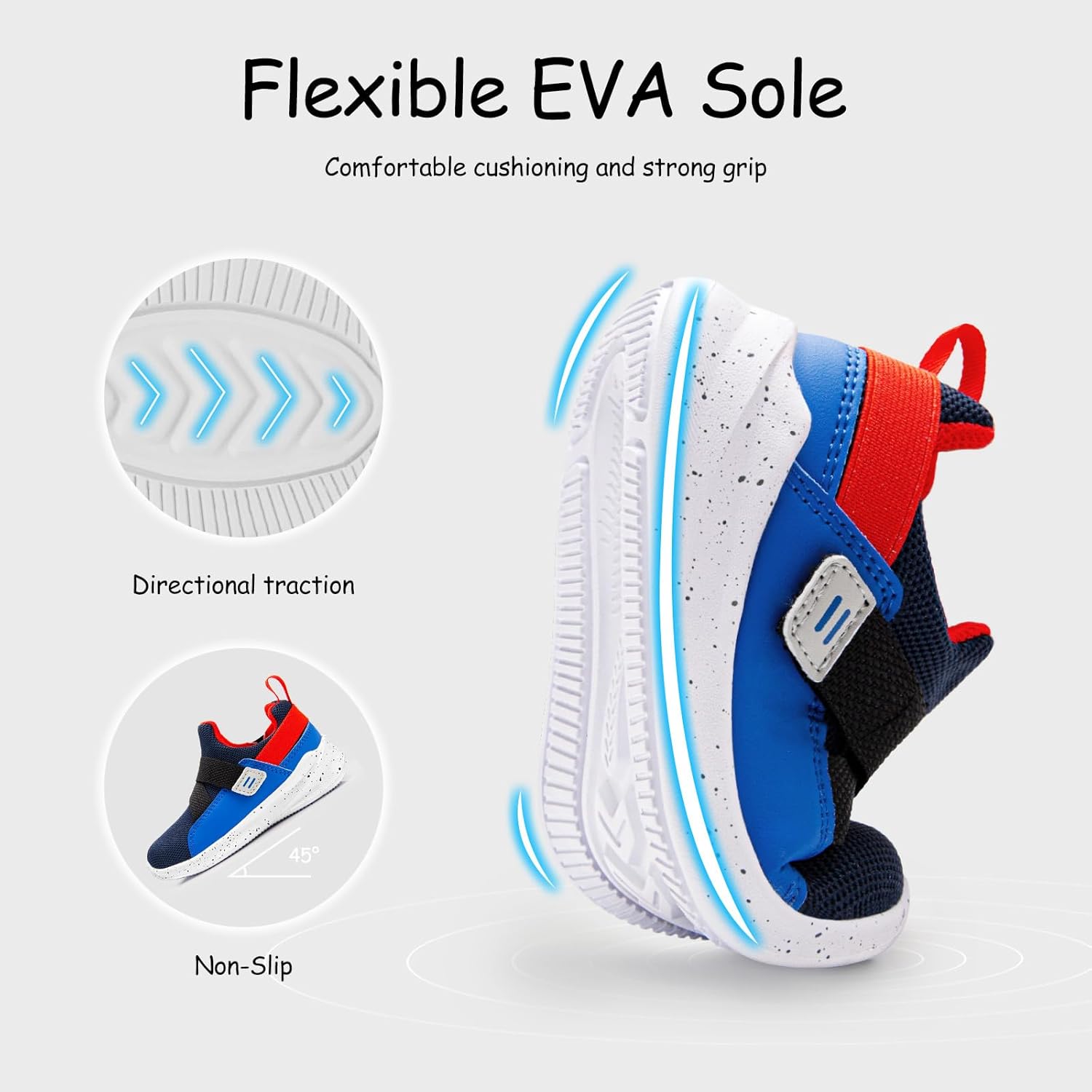 SKYWHEEL Toddler Tennis Shoes Boys Girls Barefoot Slip On Shoes Kids Lightweight Breathable Sports Sneakers for Walking Running - Image 6