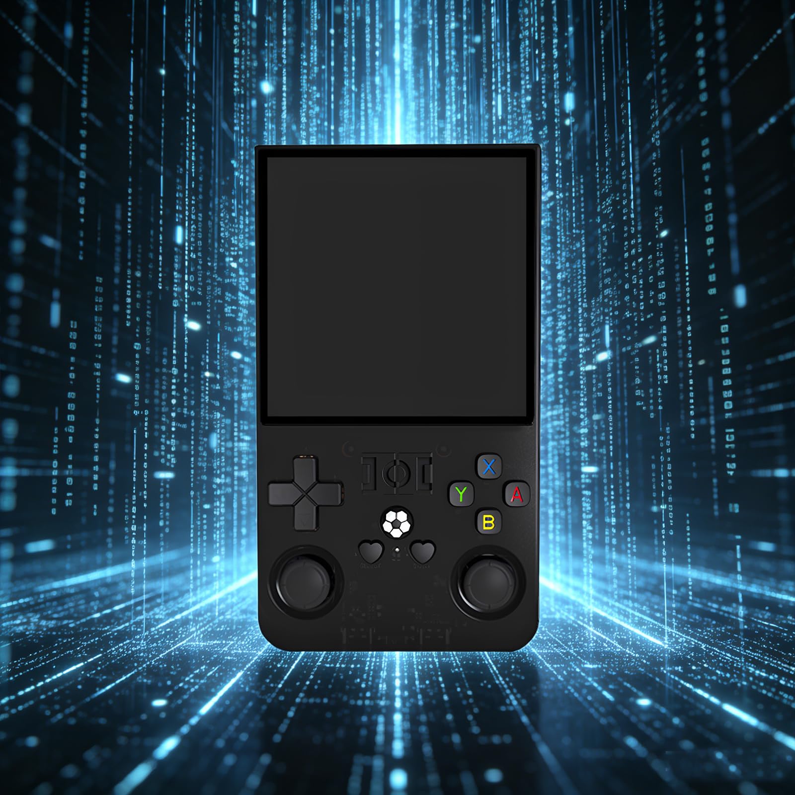 Handheld Spielkonsole 4 Zoll 128GB Retro Gaming Konsole 4000mAh USB (Klar Schwarz)