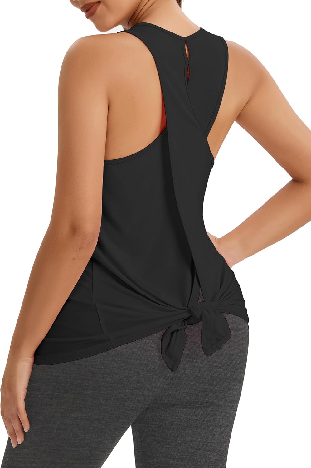 Bestisun Women Racerback Sleeveless Workout Tank Tops Split Back Athletic Yoga Shirts