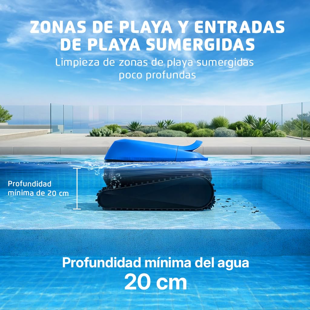 Dolphin (New) Nautilus EON 100 Robot Piscina Limpiafondos Paredes, Limpieza de Línea de Flotación y Escaleras, Control por la App, Filtración Fina, Limpieza UltraRun, Navegación Inteligente