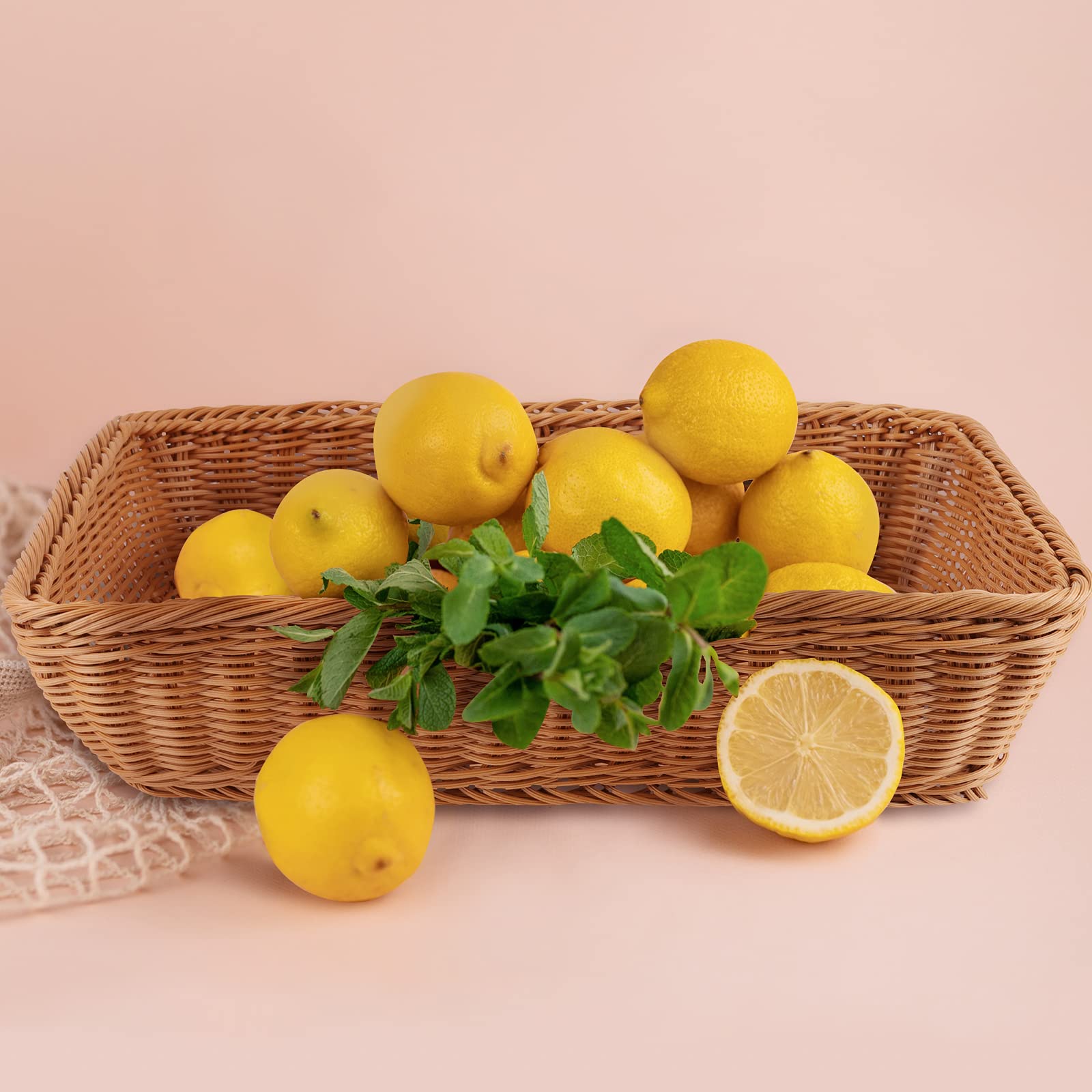 Lot De 6 Corbeilles à Pain En Osier Synthétique Tissé De 30,5 Cm