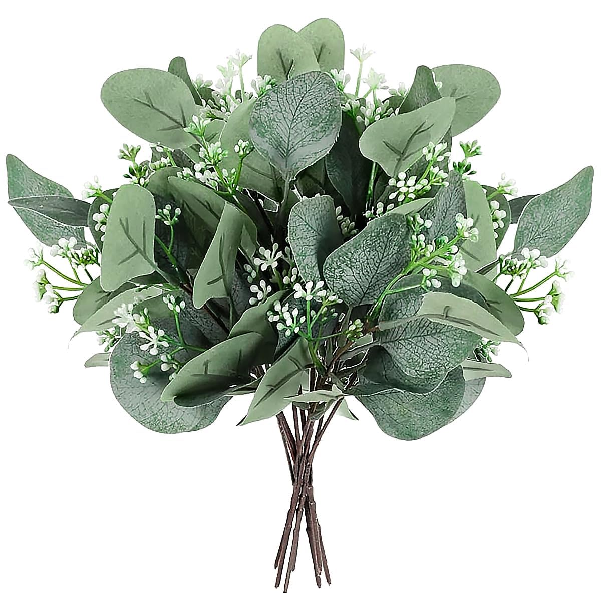 30 Eucalipti Artificiali 33cm - Piante Finte Per Decorazioni Casa E Composizioni Floreali
