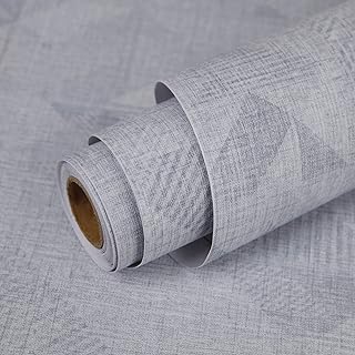 Hode Stickers Meubles Bleus et Blancs Vinyle auto-adhésif 40cmX3m imperméable d'aspect géométrique Surface mate Film de décoration de table de salon de chambre à coucher de meubles