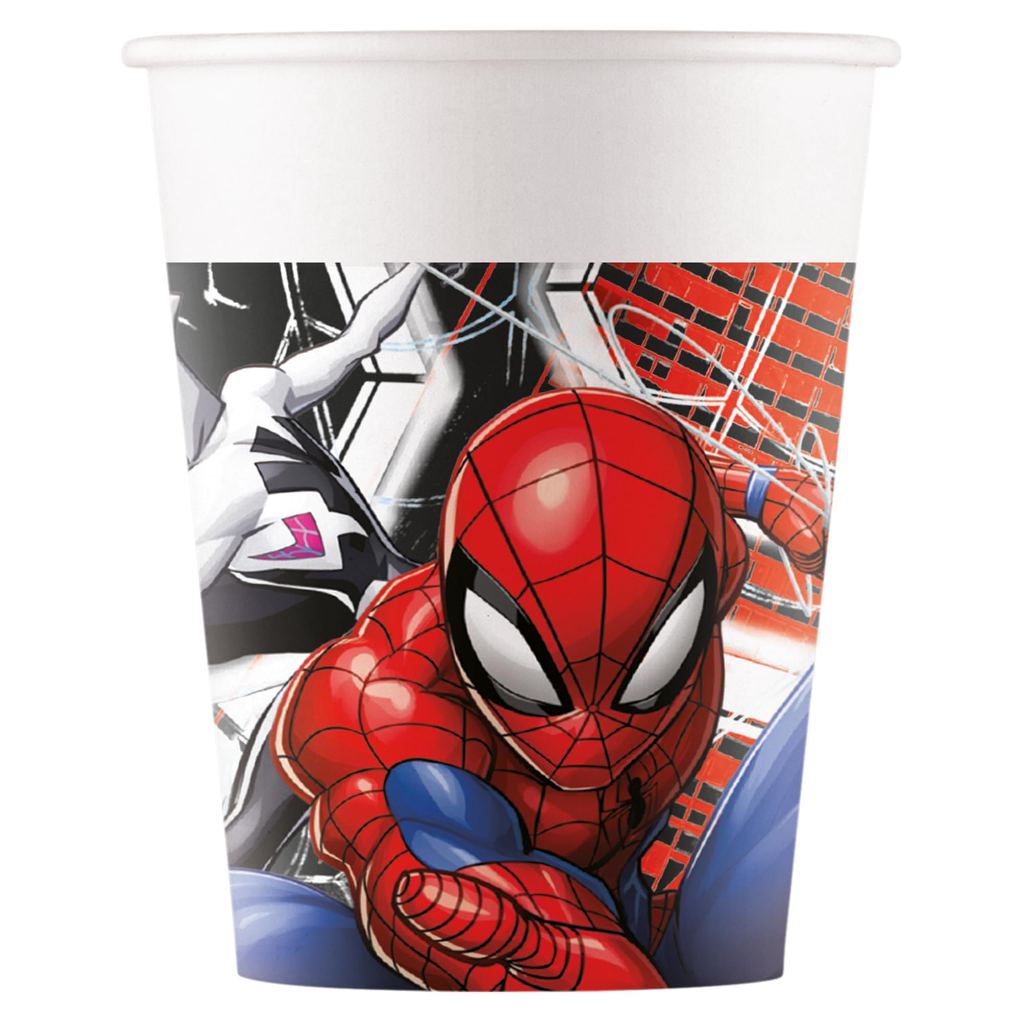 Procos Multicoloured Spiderman Fsc Paper Cups 200Ml (Pack Of 8)