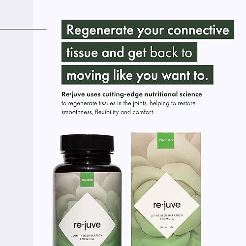 Miniatura 2 de Synchro - Suplemento de apoyo articular ReJuve, soporte para cartílago y articulaciones sin OMG, suplemento articular con ácido hialurónico y