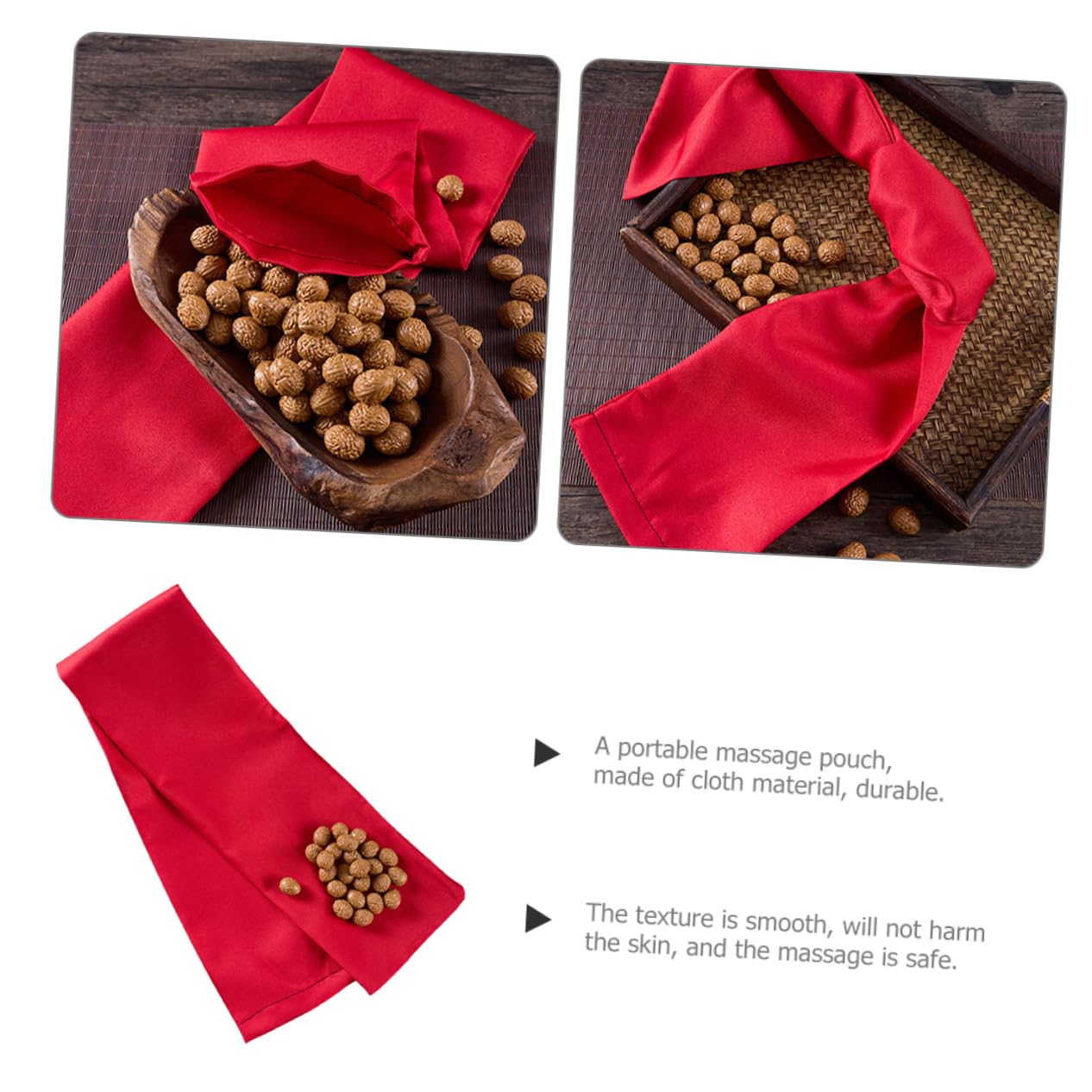4 Stück Slap -Tasche hand massager handmassagegeräte massage nacken nackenmassage Erwachsene Massage-Klopfbeutel Massagegeräte für den Haushalt Massagebeutel für zu Hause Stoff rot