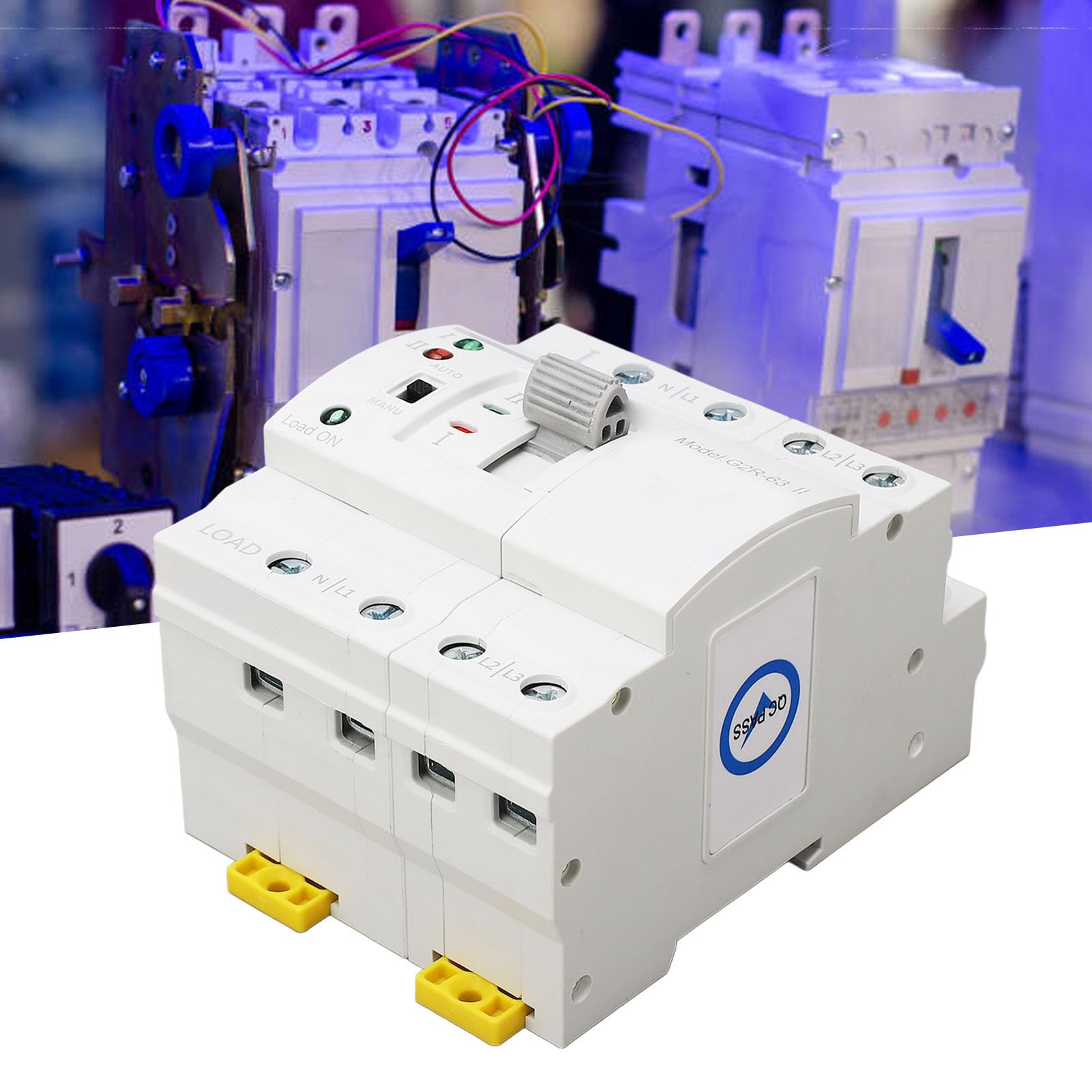 Hyuduo Interruttore di Trasferimento Automatico, Interruttore di Trasferimento Automatico a Doppia Potenza, a Livello di PC 32A per Alimentazione Rapida e Affidabile, Switch di Adatti, Adatti, di