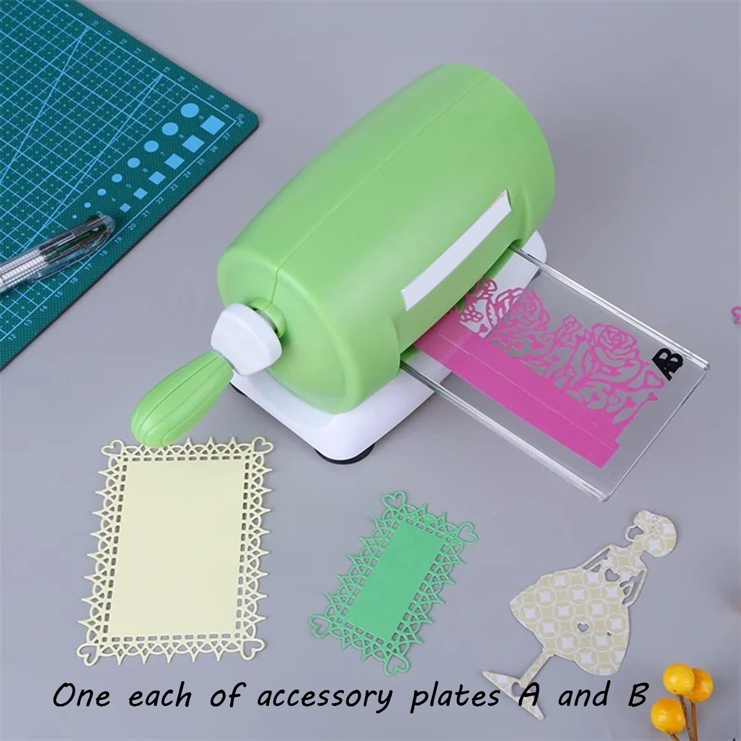 Maszyna do wykrawania i wytłaczania, z płytkami do stemplowania i szablonami do wytłaczania, scrapbooking, rozmiar otworu 160 mm, ręczny zestaw DIY, do projektowania zaproszeń i kartek z życzeniami