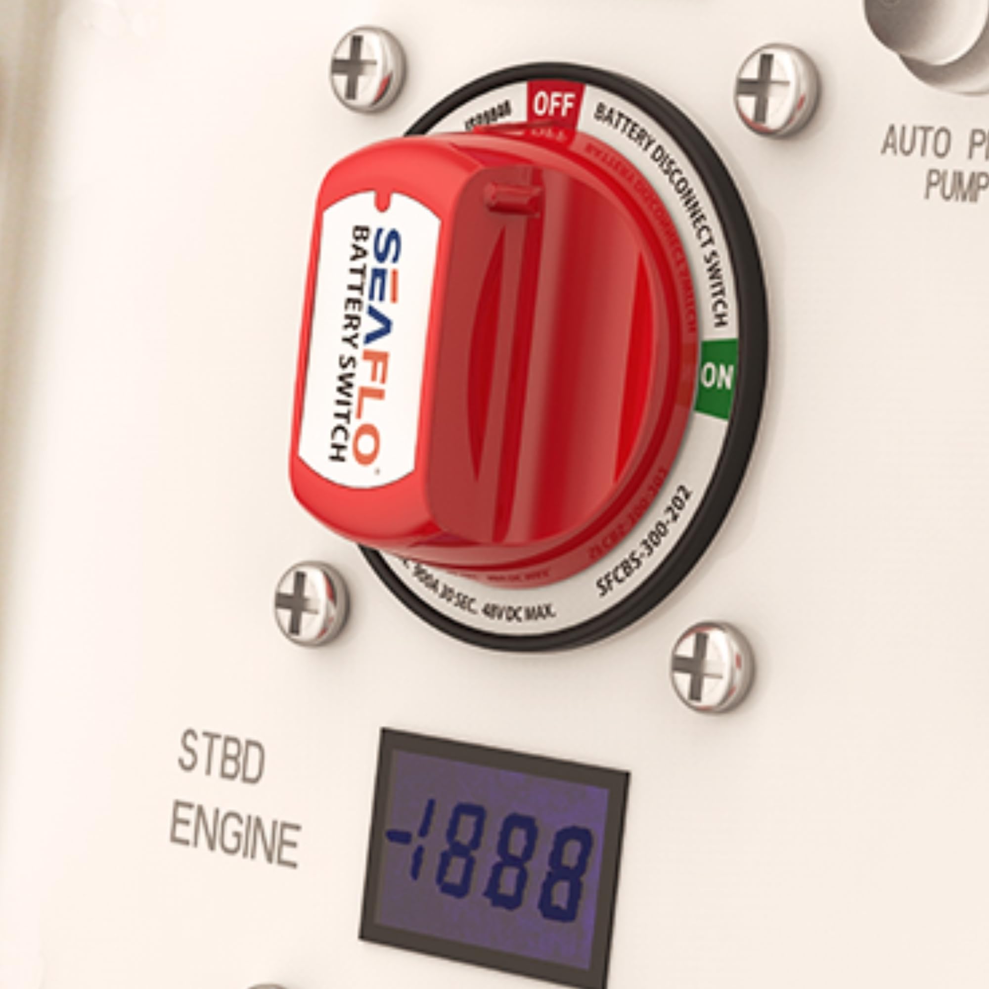 SEAFLO 300A Battery Disconnect Switch –12V/24V/48V Heavy-Duty Isolator Switch, Single Circuit ON/Off, IP66 Waterproof, Auto, Marine, Boat, RV, Car, ATV, CE & RoHS Certified (On/Off w/No-Cover|2-Pack)