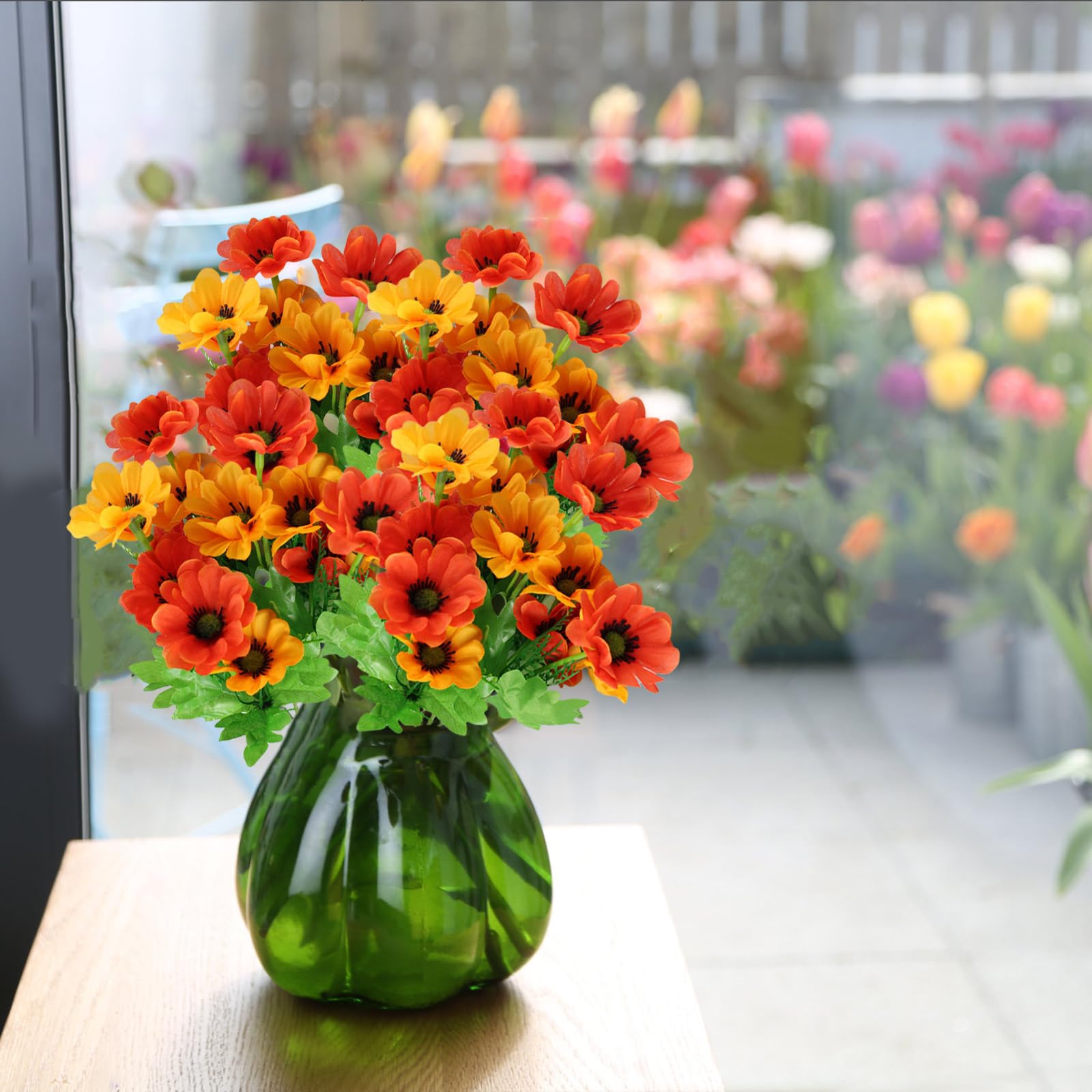 astylishome Artificial Flowers Outdoor Daisy Fake Flower for Decoration Craft Accessories Faux Plastic Simulation Bouquet Garden Porch Farmhouse Window Box Decor 0701 - Image 4