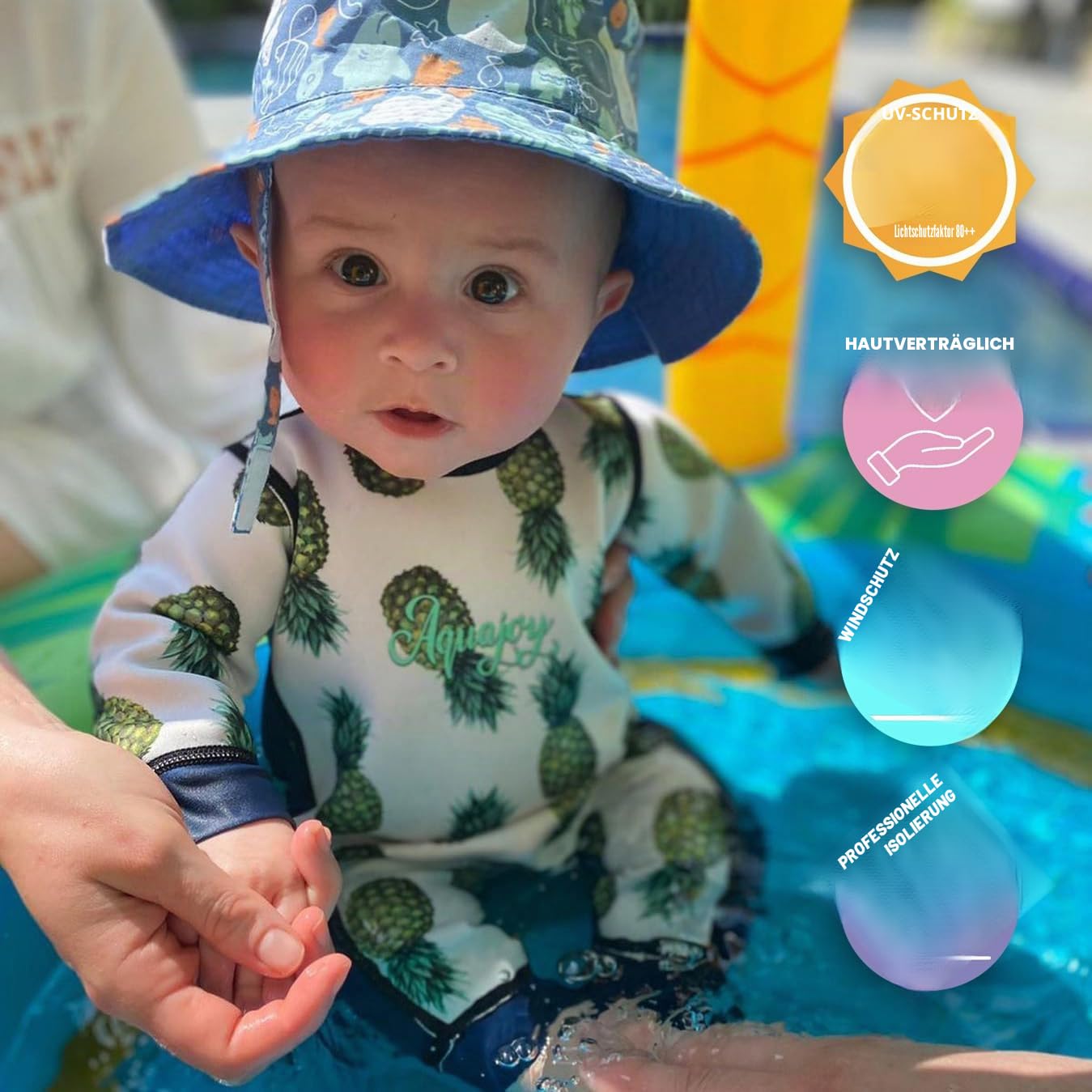 Warmsy - Premium Wende-Schwimmanzug | Warmer Neoprenanzug für Babys & Kleinkinder | Warme Ganzkörper-Badebekleidung für Jungen & Mädchen | 2 in 1-Design