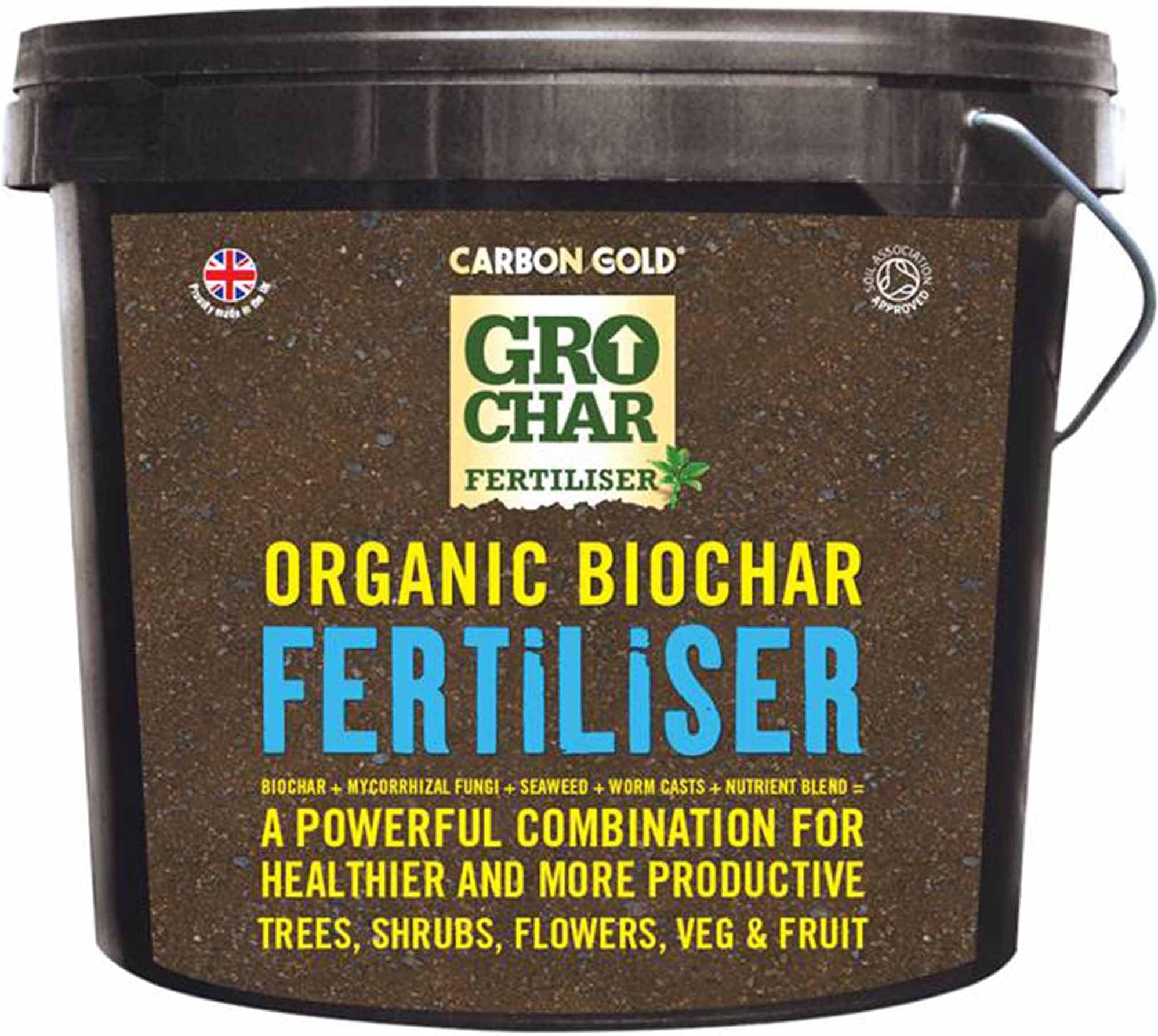 GroChar Fertiliser, All-natural, Pelleted, For Healthier, More Productive Vegetables, Fruit and Shrubs, Contains Nitrogen, Phosphate and Potash By Suttons (2.5)