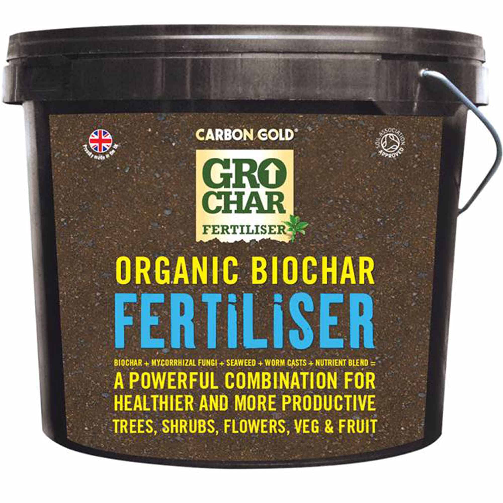 GroChar Fertiliser, All-natural, Pelleted, For Healthier, More Productive Vegetables, Fruit and Shrubs, Contains Nitrogen, Phosphate and Potash By Suttons (2.5)