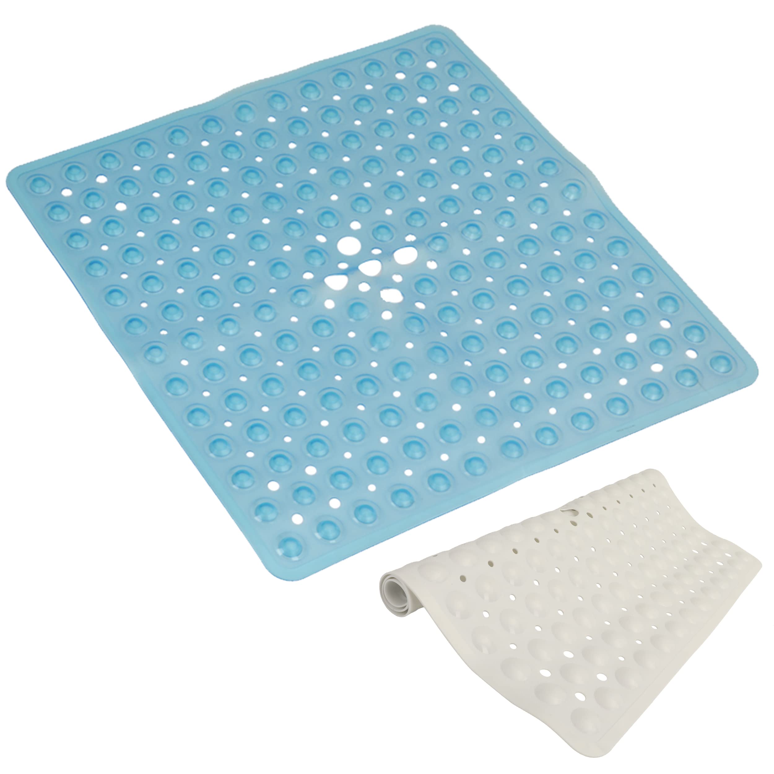 Top 3 - Non-Slip Shower Mat - 53cm x 53cm - Blue