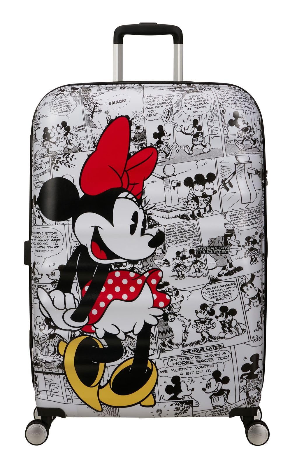 American Tourister Wavebreaker Disney FL - Spinner L, valigia, 77 cm, 96 L, multicolore (Minnie Comics White)
