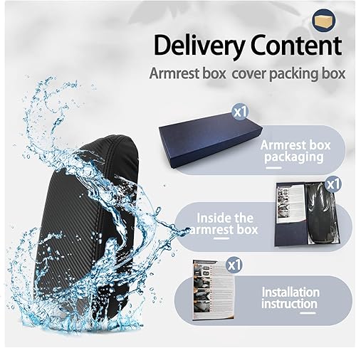 Miniatura 7 de SHAOHAO Funda para reposabrazos de automóvil para Volkswagen ID.4 2023, accesorios 2023 VW ID.4 estándarProSPro SS Plus, cubierta de consola