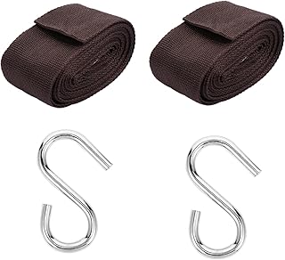 SECFOU 4 Pçs Corda De Rede Alças De Rede De Árvore De Resistência Kit De Suspensão De Balanço De Árvore Balanços Ao Ar Livre Portátil Alça De Balanço De Árvore Conjunto De Alças De