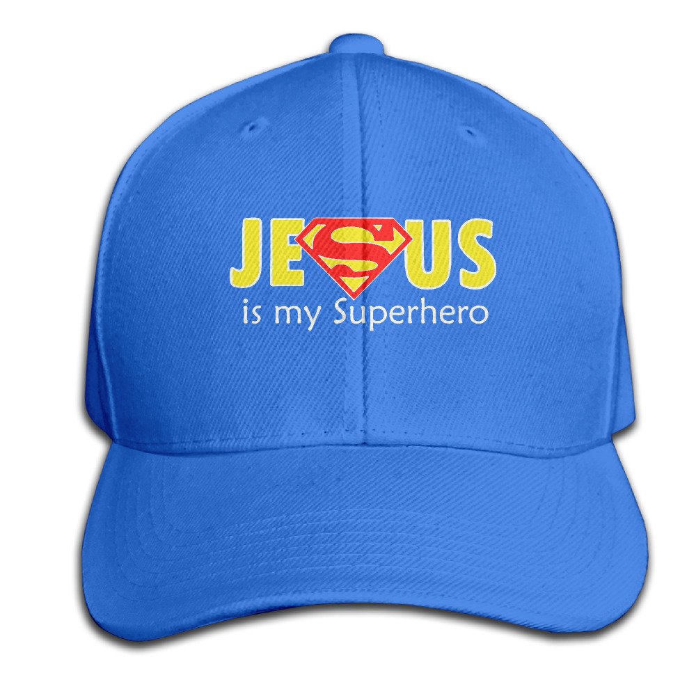 Unisex Jesus Is My Super Hero Peaked Baseball Cap Hats