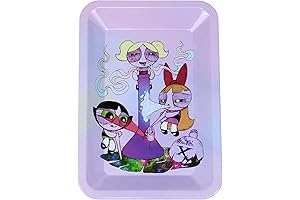 Rolling Tray For Weed: Premium Metal Rolling Tray with Design, Pink